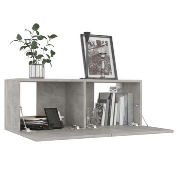 furnicato TV-Schrank TV-Schränke 4 Stk. Betongrau 80x30x30 cm Holzwerkstoff