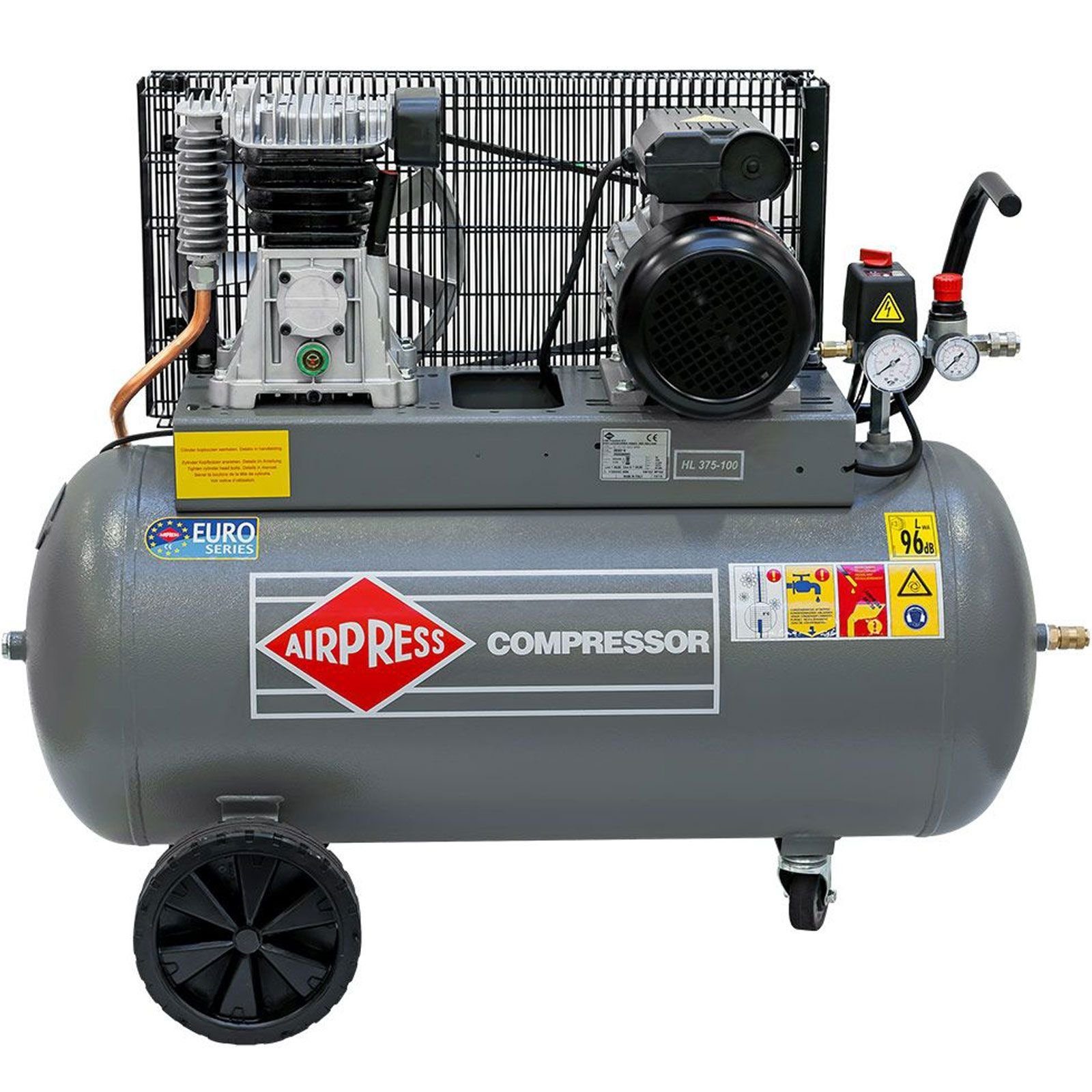 Airpress Kompressor Druckluft- Kompressor 3,0 PS 90 Liter 10 bar HL-375-100 Typ 360562, max. 10 bar, 90 l, 1 Stück