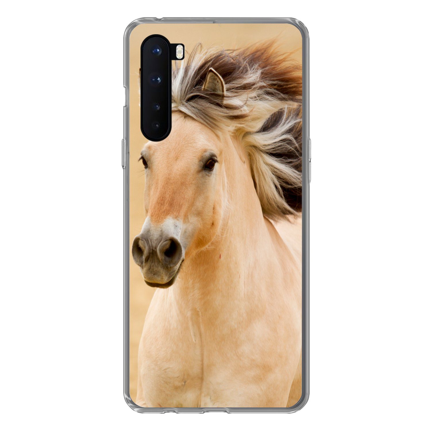MuchoWow Handyhülle für OnePlus Nord Pferde - Tiere - Mähne - Porträt, Phone Case, Silikon, Schutzhülle Dünn