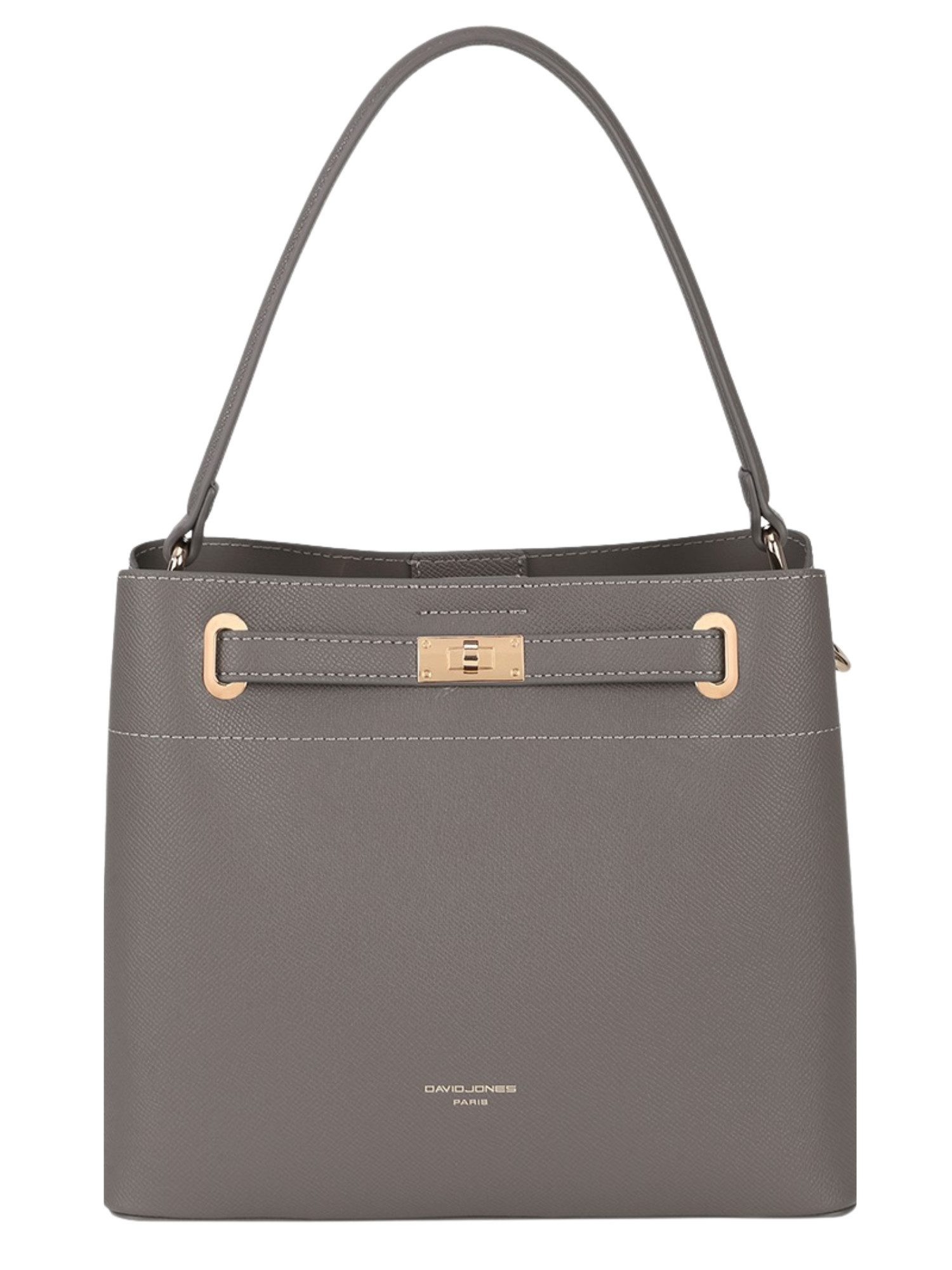 David Jones Schultertasche David Jones City-Symphony Bucket Bag, Multi-Fach-Design, Kunstleder, Saffiano-Optik.