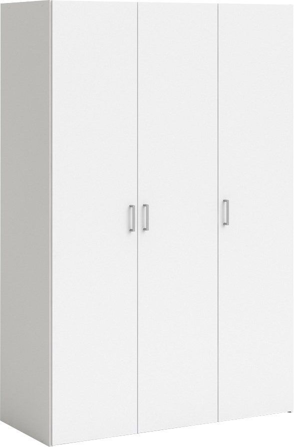 Home affaire Kleiderschrank graue Stangengriffe, einfache Selbstmontage,  175,4 x 115,8 x 49,52 cm, Kleiderschrank mit 3 Türen