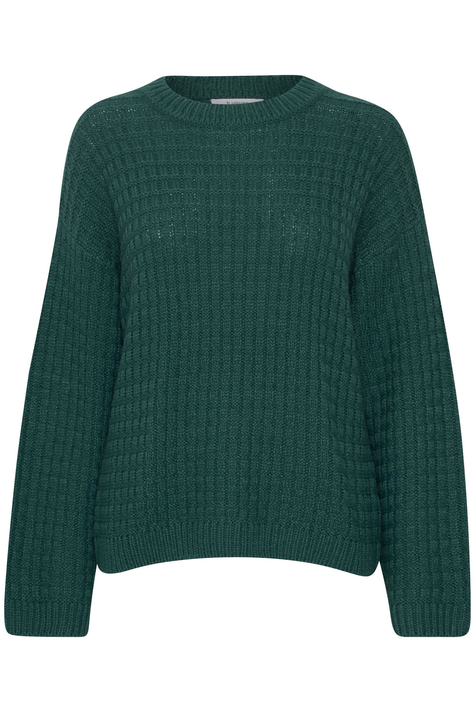 b.young Strickpullover Grobstrick Pullover Sweater mit Abgesetzten Schultern 6664 in Petrol