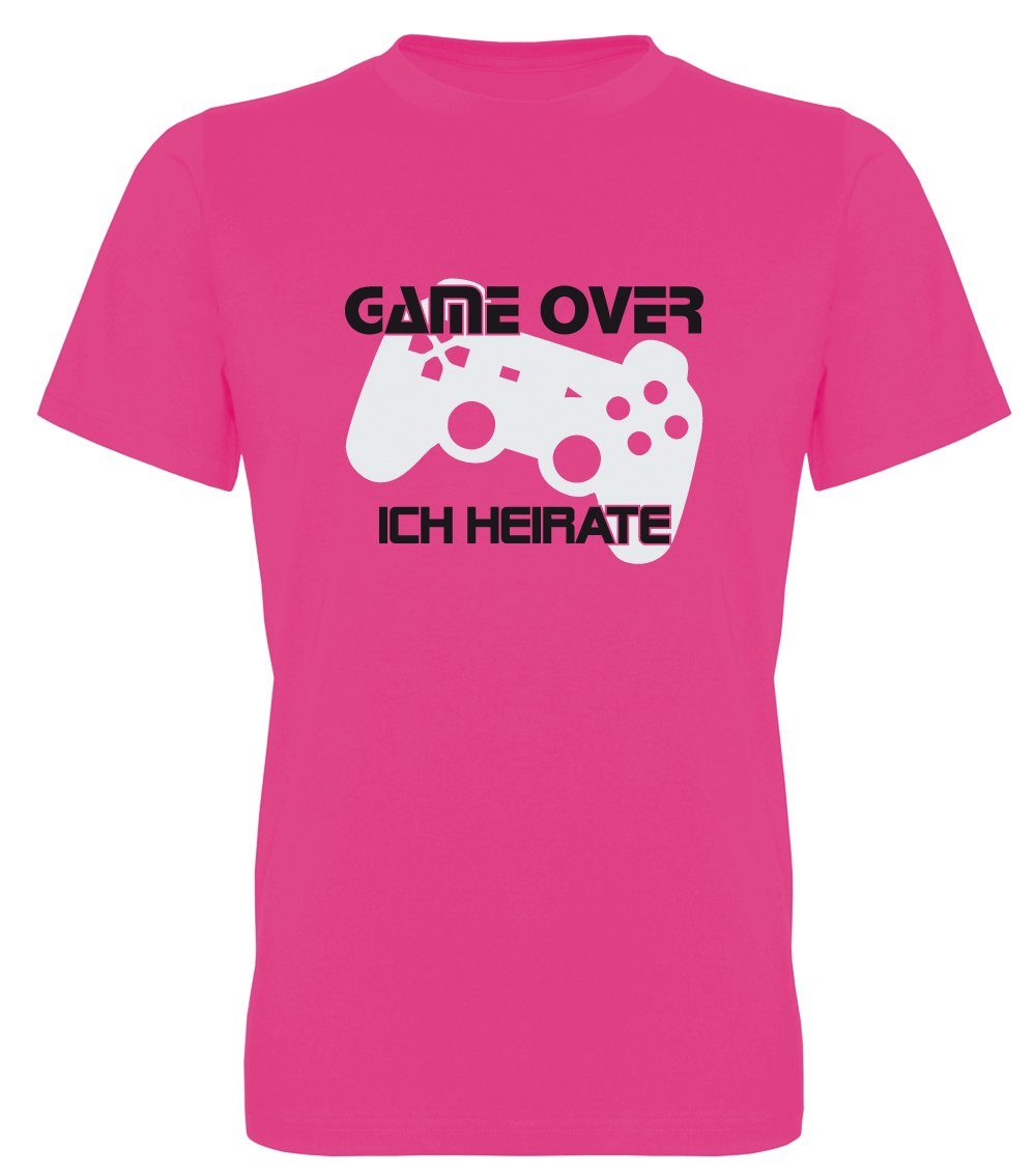 G-graphics T-Shirt zum Junggesellen-Abschied - Game over – Ich heirate Herren Bräutigam-T-Shirt zum JGA / Poltershirt