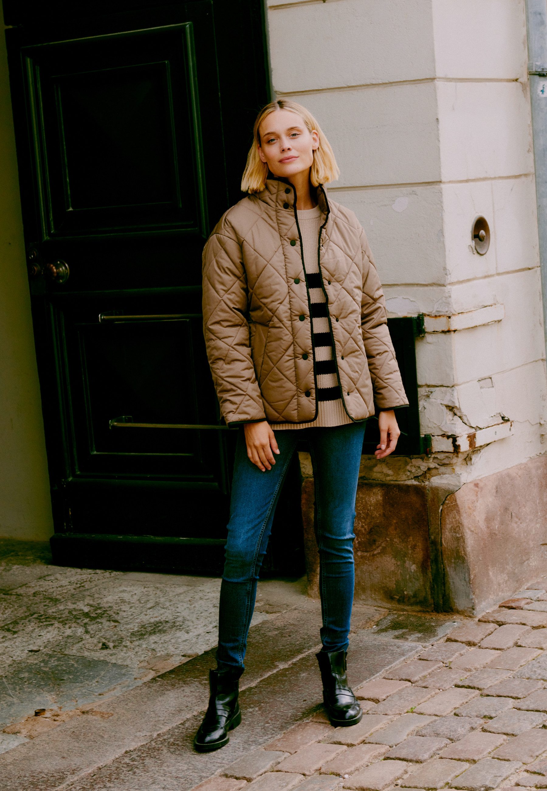 OXMO Steppjacke OXBelis Modische Loose Jacke