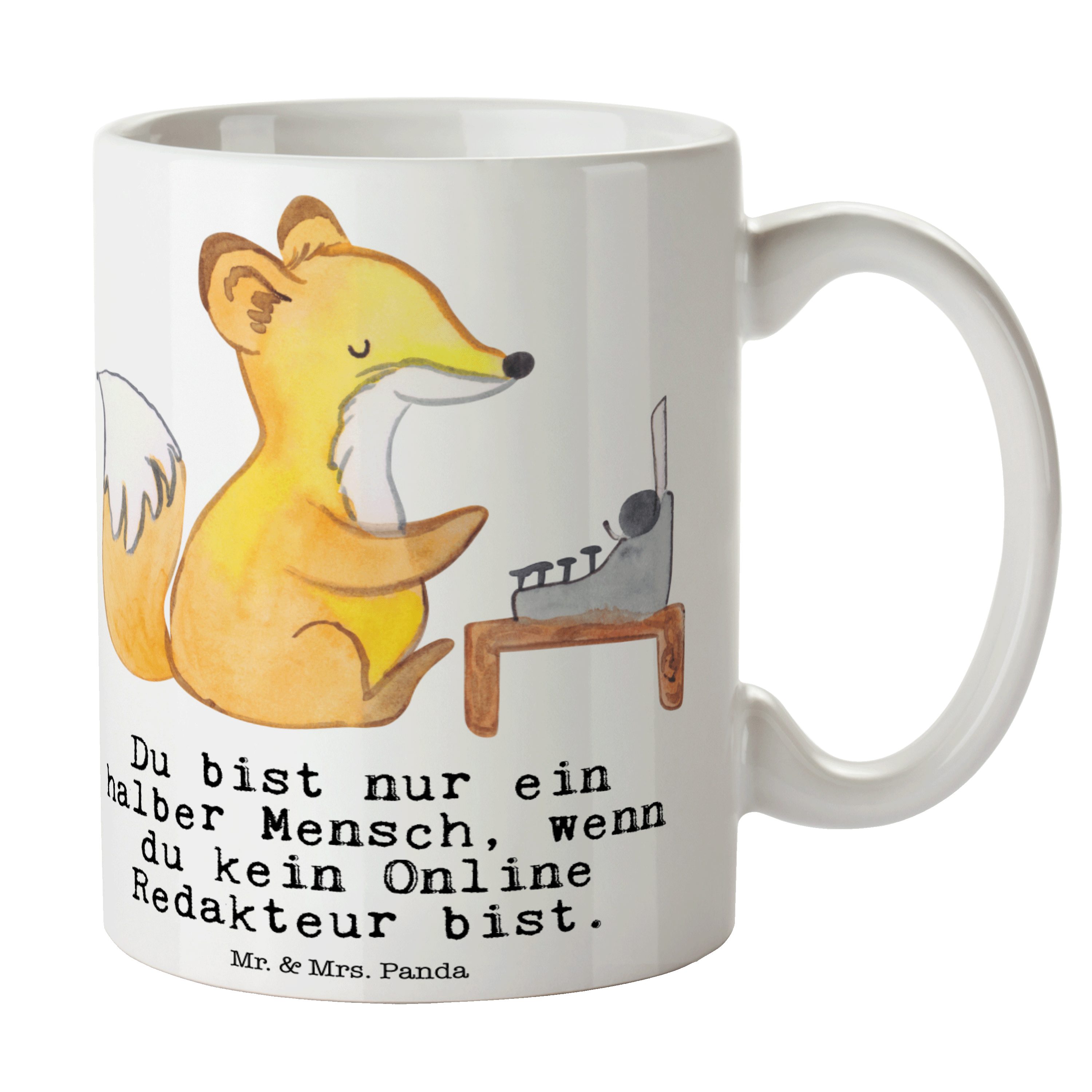 - mit Herz Jubiläum, Geschenk, & Panda Mr. Weiß Tasse, - Keramik Redakteur Geschenk Tasse Mrs. Online