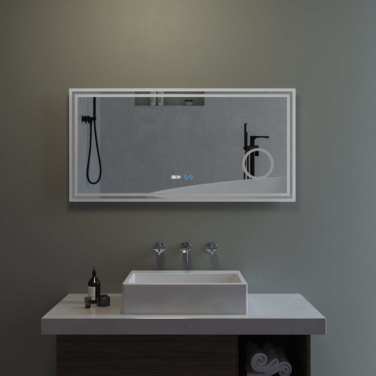 AQUABATOS Badspiegel Spiegel Badezimmer mit Beleuchtung günstig online kaufen