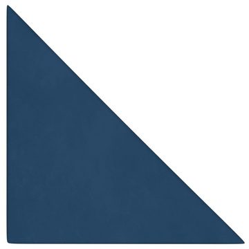 vidaXL Wandpaneel Wandpaneele 12 Stk. Blau 30x30 cm Samt 0,54 m², (12-tlg)