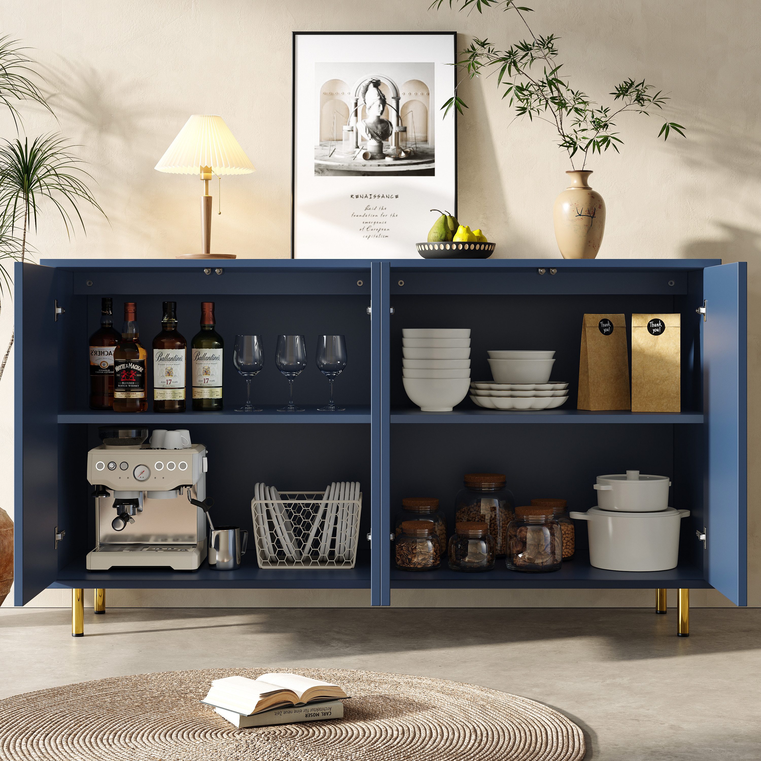 Flieks Sideboard (1 St., 140x40x85,9 cm, günstig online kaufen