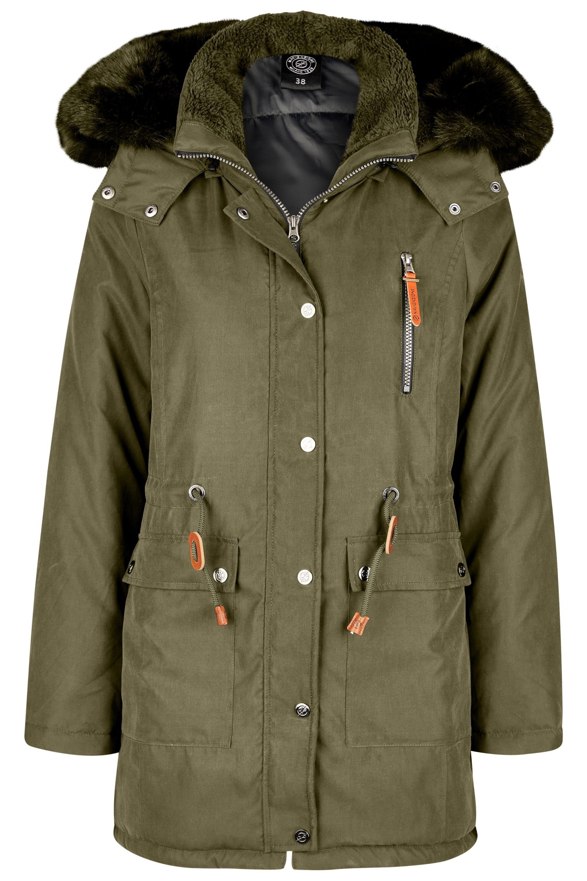 NAVIGAZIONE Parka mit abnehmbarer Kapuze günstig online kaufen