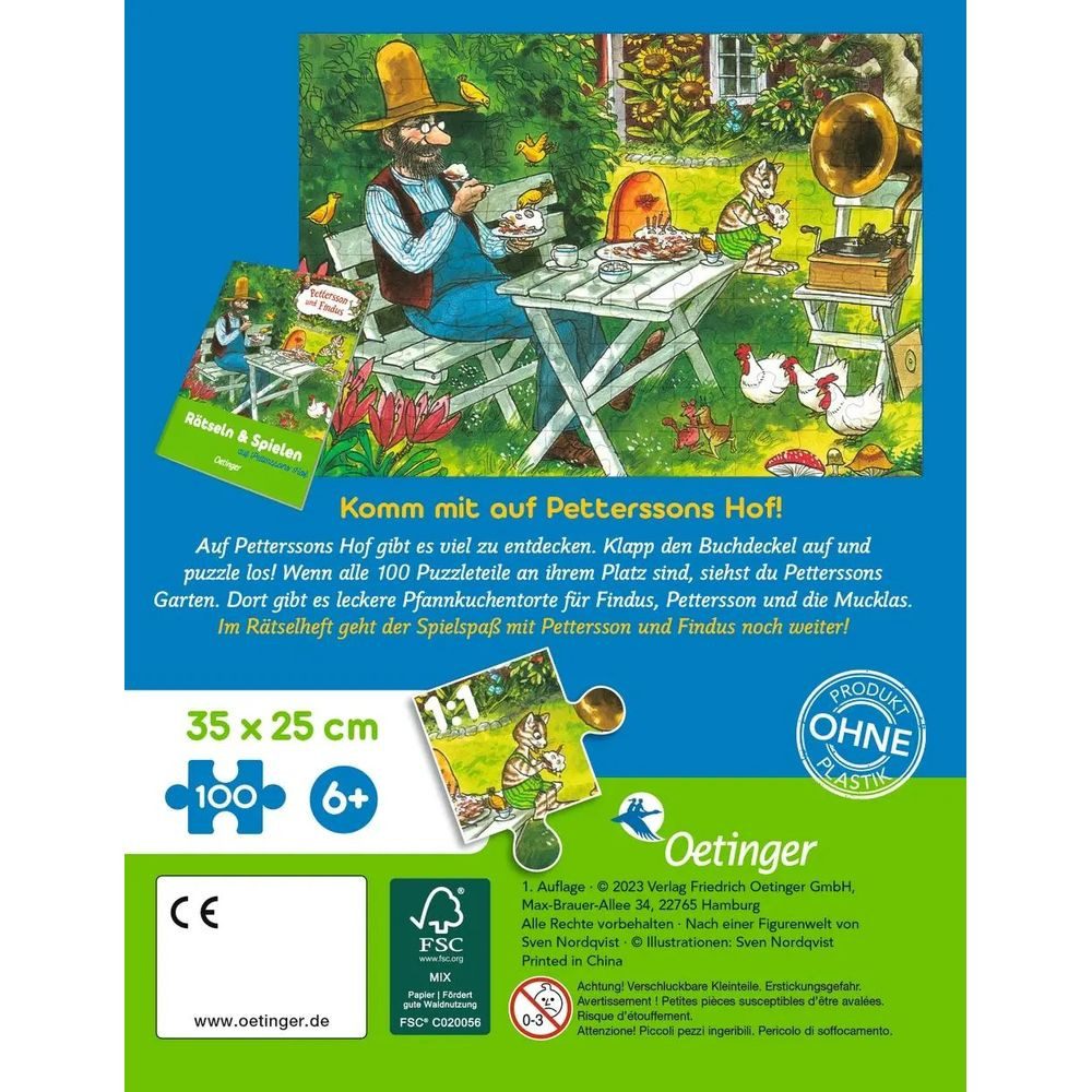 Oetinger Puzzle Pettersson und Findus. Puzzle im Buch. 100 Teile, 100 Puzzleteile