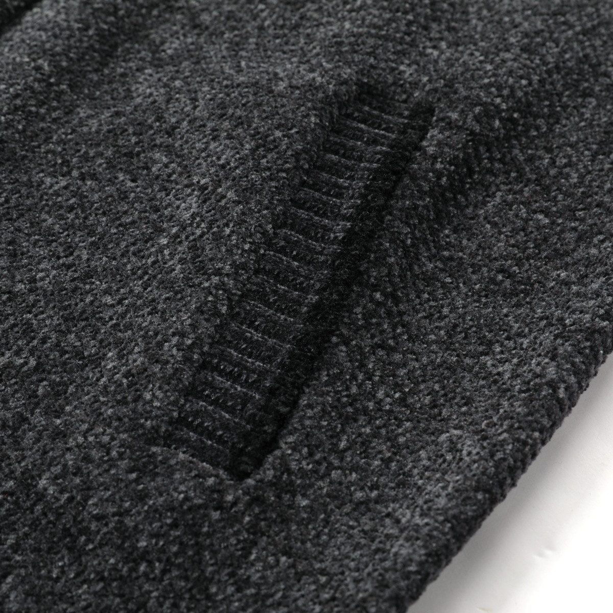 Allthemen Strickjacke mit Stehkragen Cardigan Uni Grobstrick Pullover – Bild 5 von 5