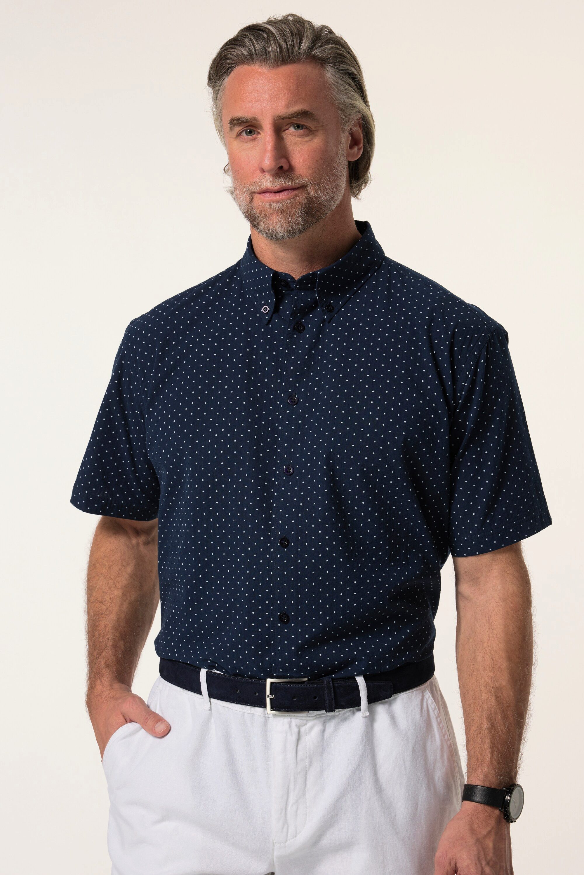 Kurzarmhemd Boston Park Hemd Halbarm Seersucker Comfort Fit