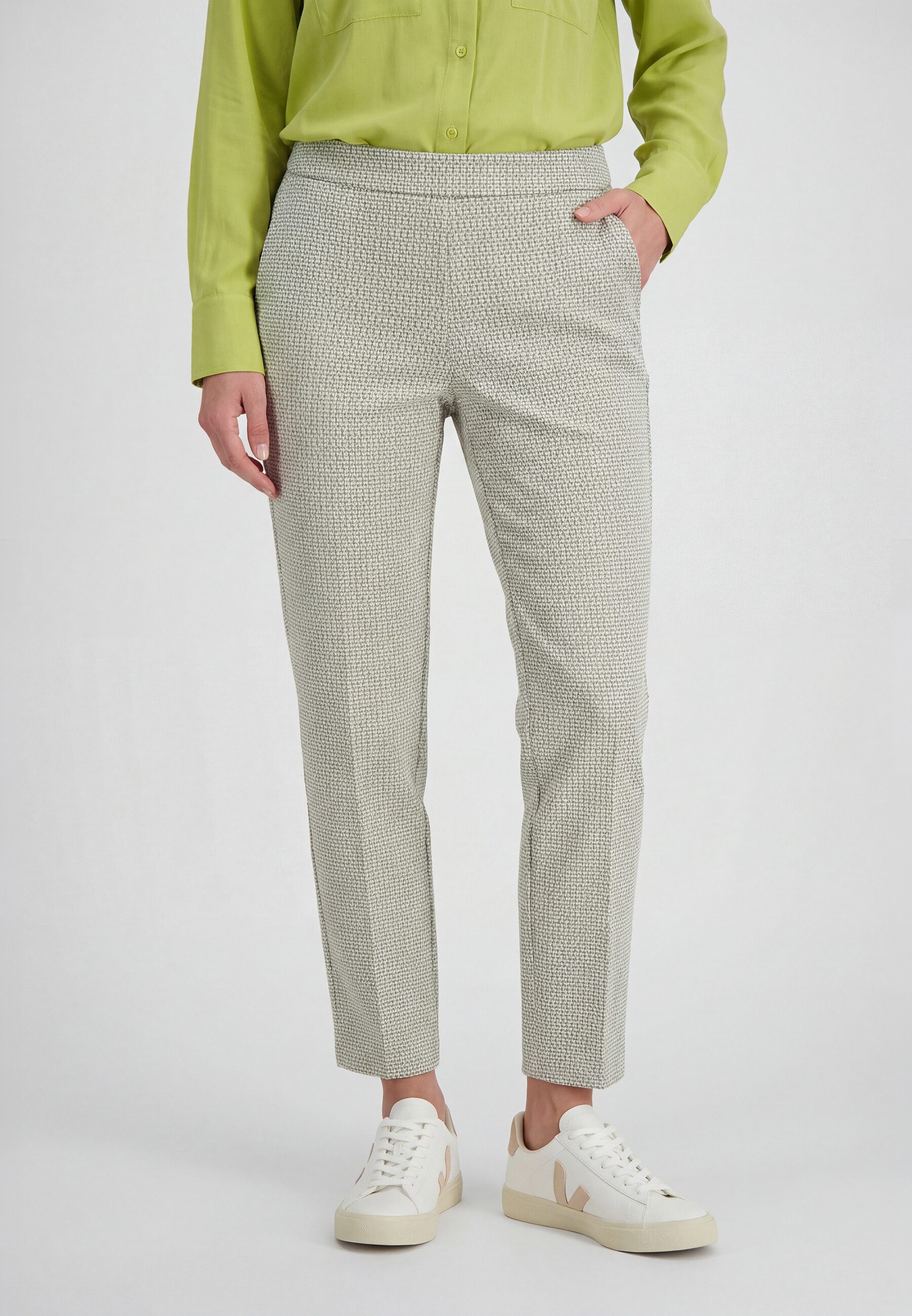 Olsen Stoffhose Hose in strukturierter Jacquard-Optik