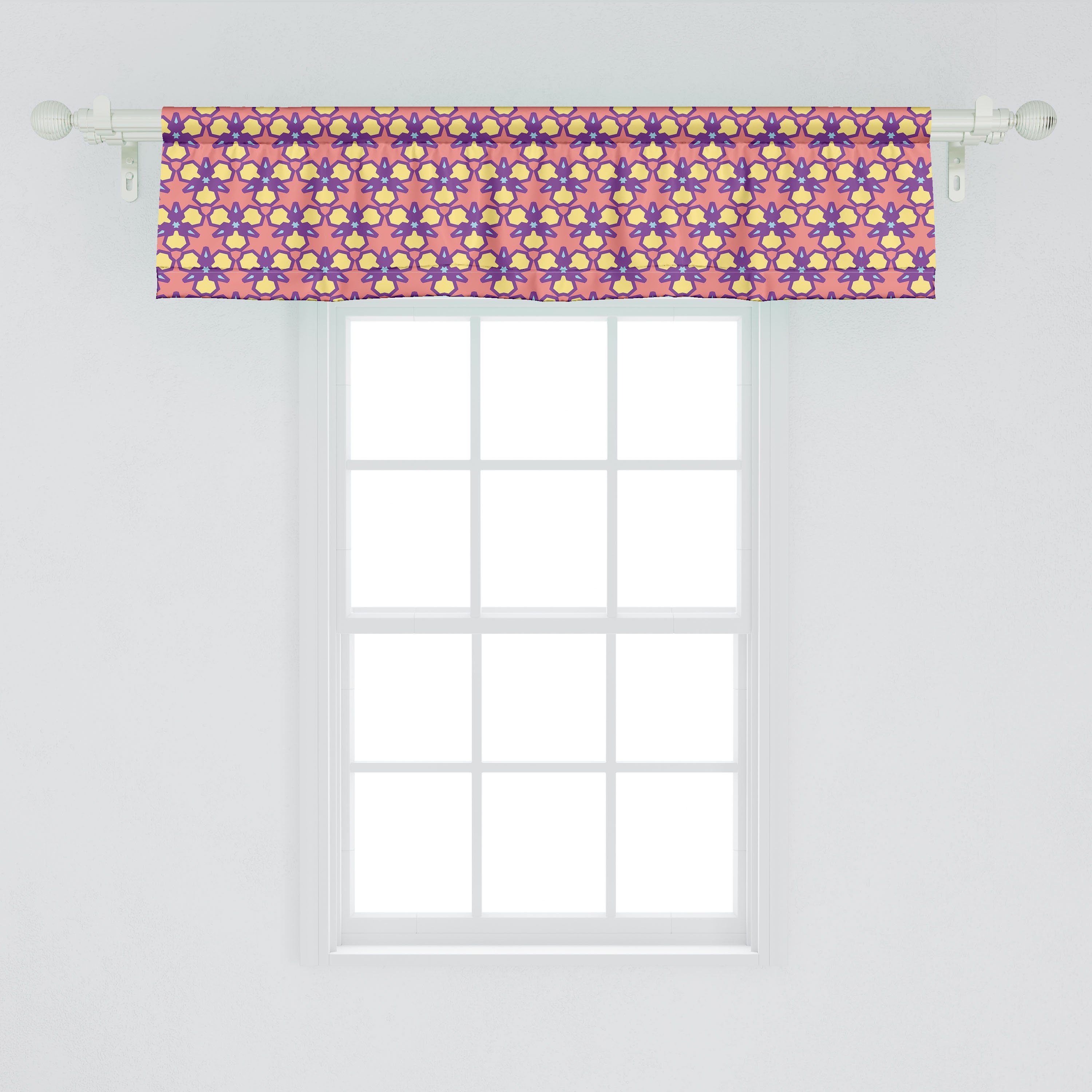 Motive Dekor Microfaser, Küche Volant Schlafzimmer Abakuhaus, Scheibengardine Vorhang Abstrakt Stangentasche, Triangles mit für Retro