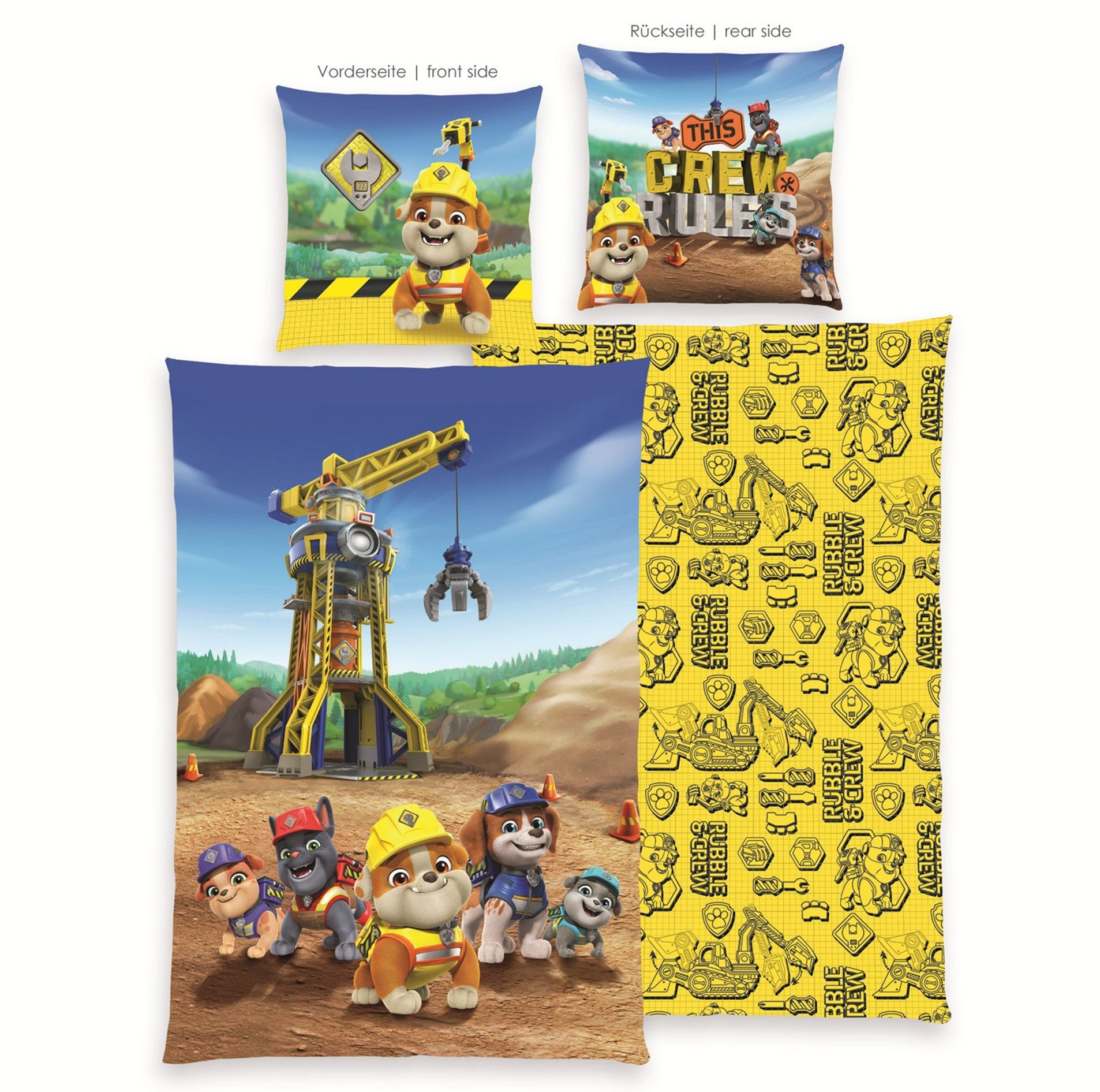 Brilliant Kinderbettwäsche / Paw Patrol / Baustelle / 100% Baumwolle, 100% Baumwolle