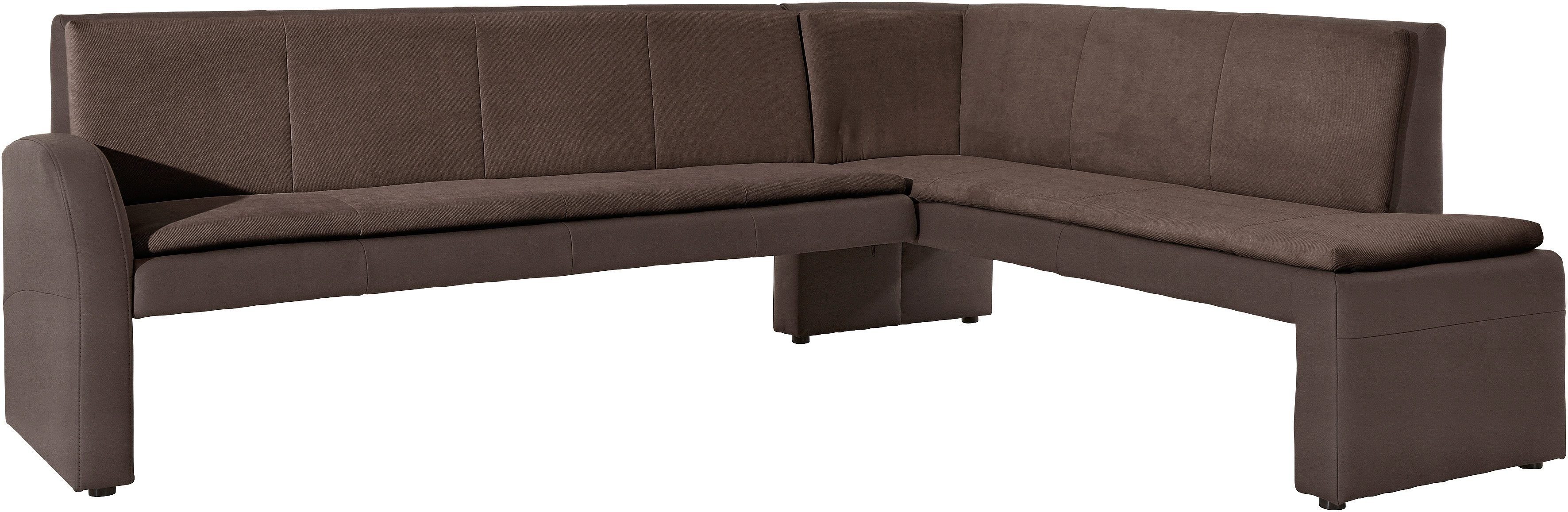 exxpo - sofa fashion Eckbank Cortado, elegant und modern mit hohem Sitzkomfort, hohe Bodenfreiheit, schöne Detailverarbeitung, wahlweise Lederbezug