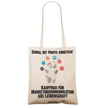 Mr. & Mrs. Panda Tragetasche Kauffrau für Marketingkommunikation Leidenschaft - Transparent - Gesc (1-tlg), Design-Highlight