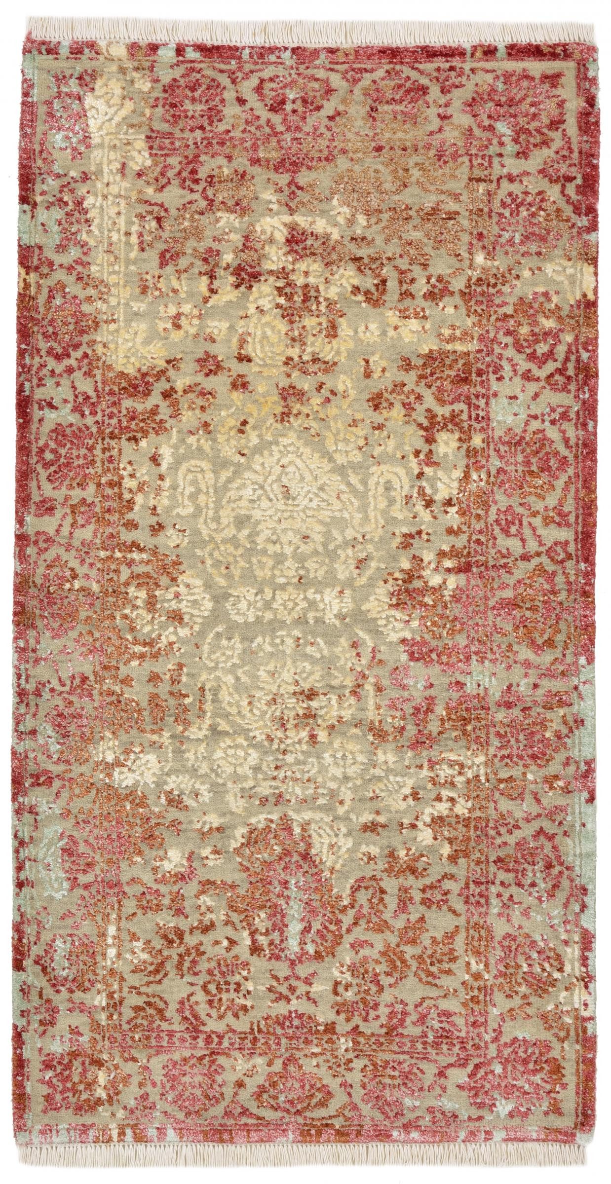 Nain Trading Designteppich Sadraa 71x135 Handgeknüpfter Moderner Orientteppich / Designteppich, rechteckig, Höhe: 12 mm