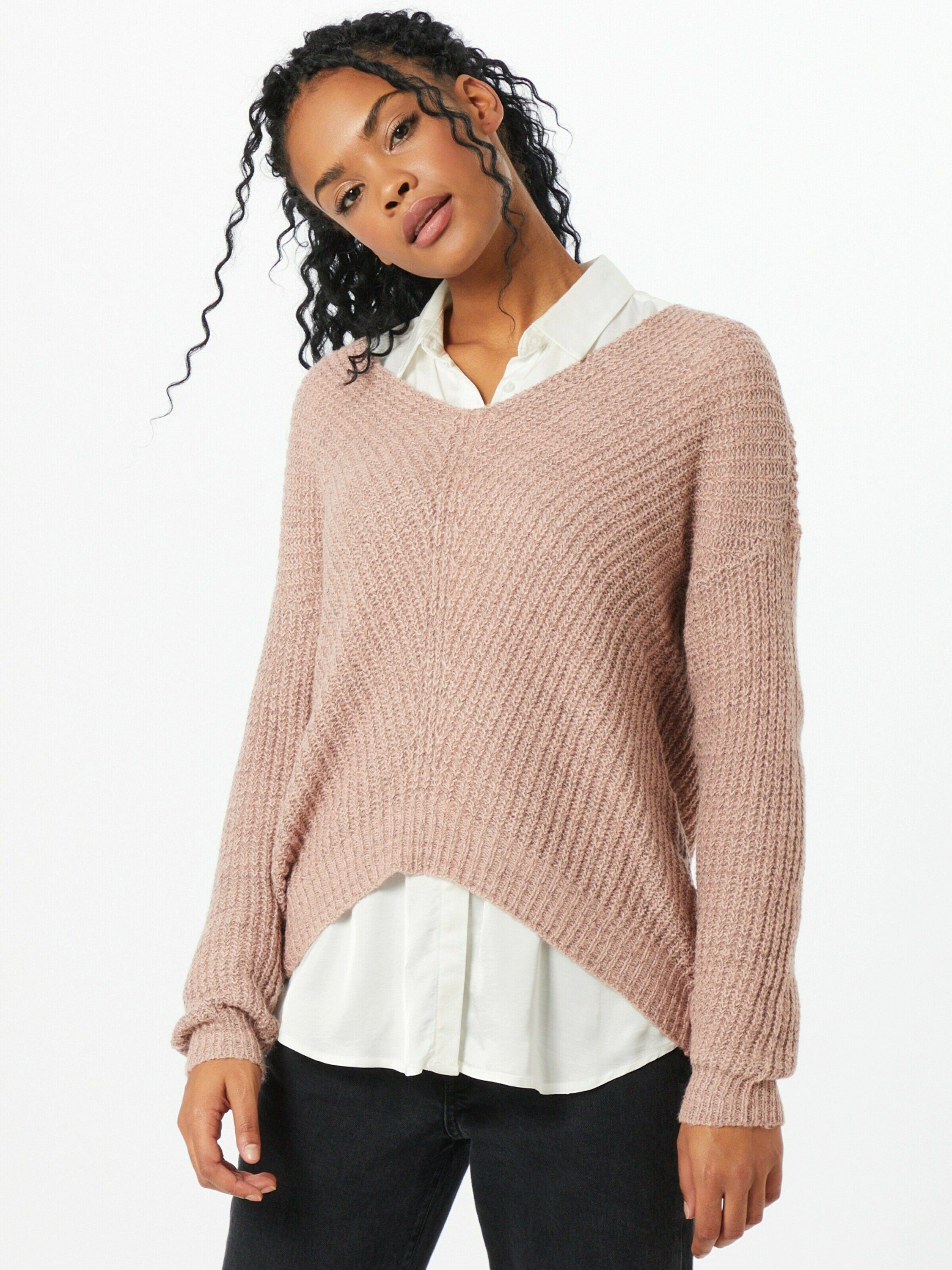 Strickpullover JACQUELINE de JDY woodrose Details Plain/ohne New Megan YONG (1-tlg)