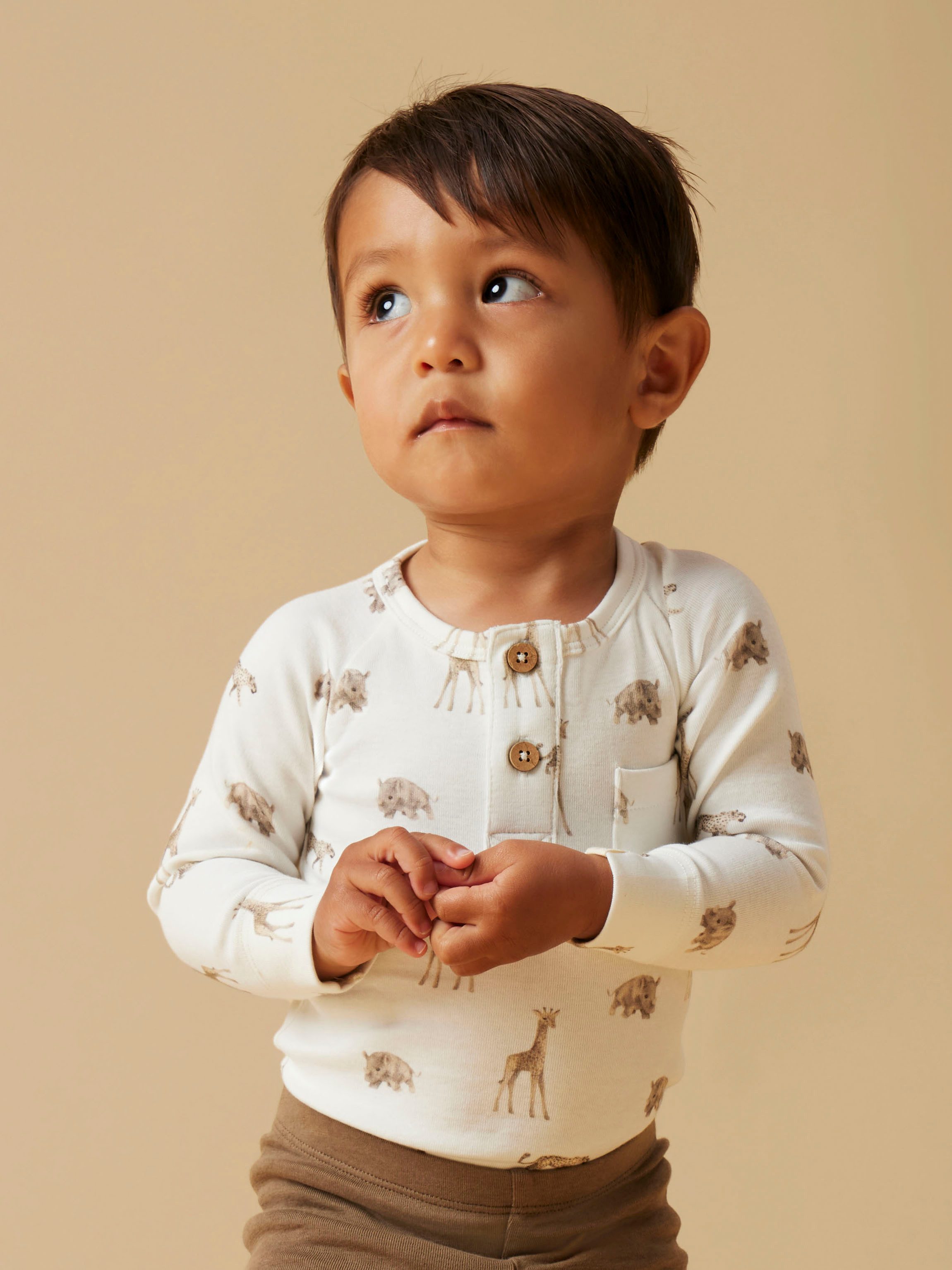 Lil' Atelier Langarmbody NBMGAYO ELM LS SLIM BODY LIL NOOS Baumwollmischung