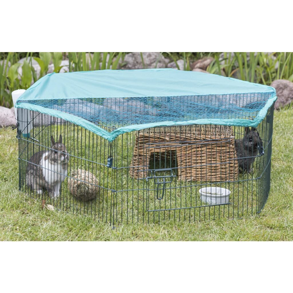 TRIXIE Freigehege Jungtiergehege mit Schutznetz - diverse - ø 116 × 38 cm