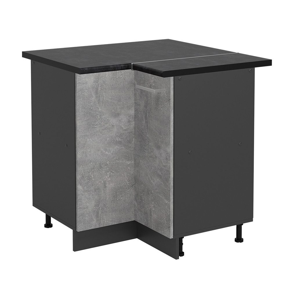 Vicco Eckunterschrank R-Line, Beton/Anthrazit, 75.6 cm, günstig online kaufen