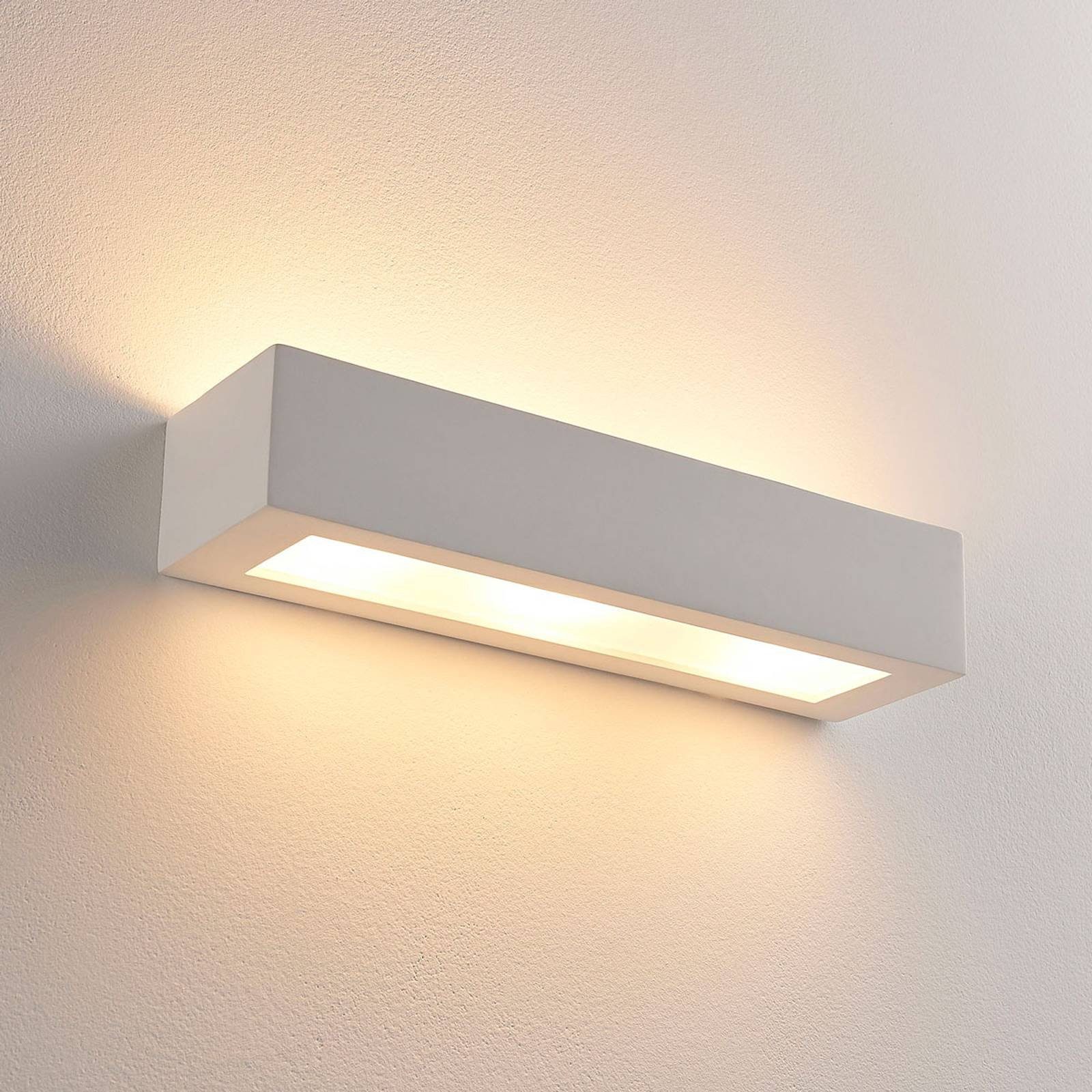 Lindby Wandleuchte Arya, Gips Weiß IP20, 2 x 5 W LED