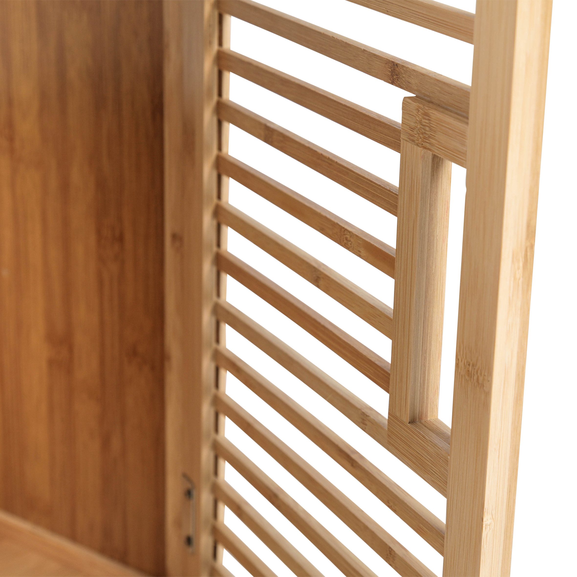 axentia Waschbeckenunterschrank Badezimmerschrank, Badschrank, Unterschrank Bambus – Bild 3 von 4