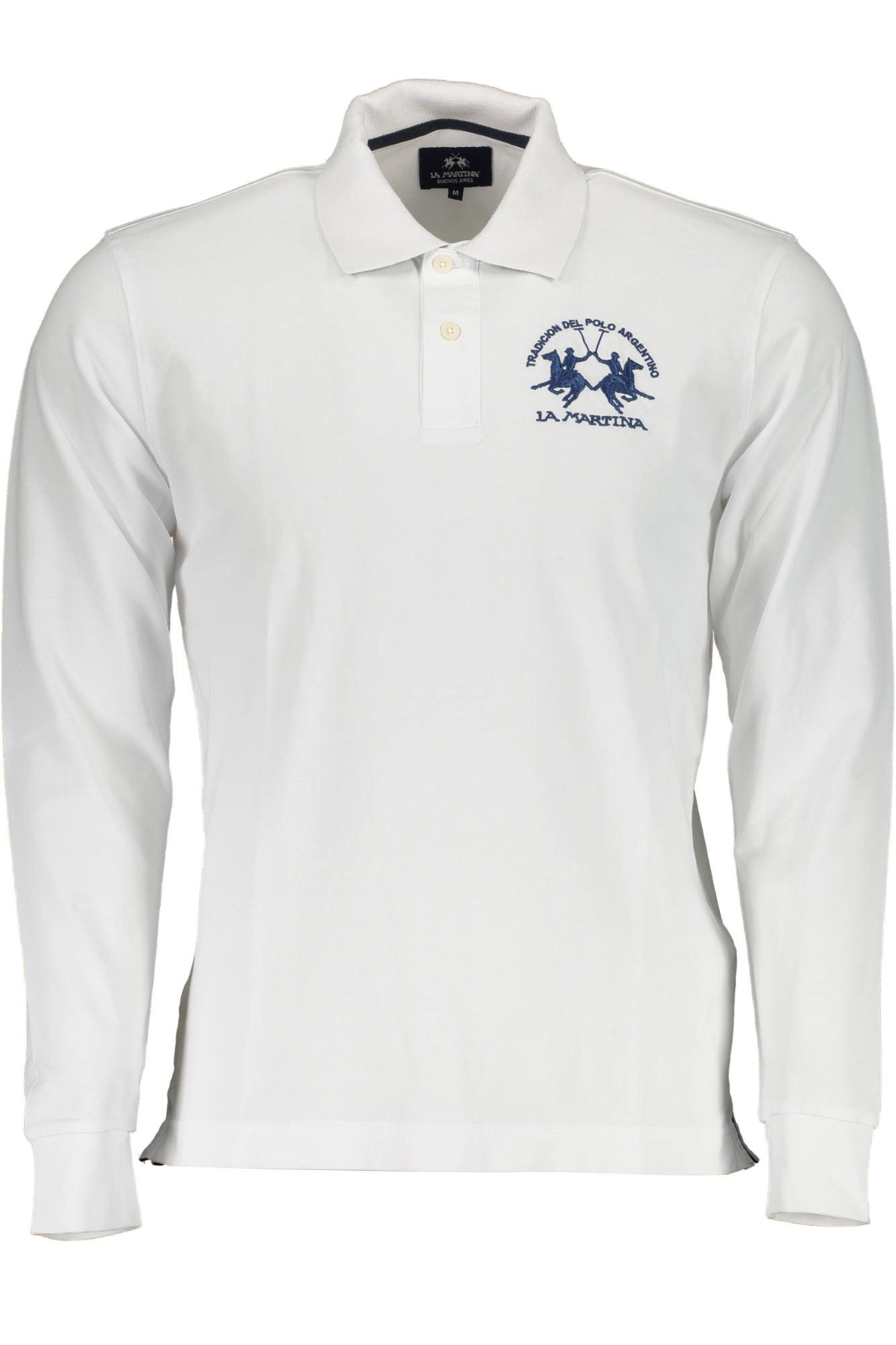 La Martina Poloshirt Elegantes Herren Langarm-Poloshirt in Weiß -
