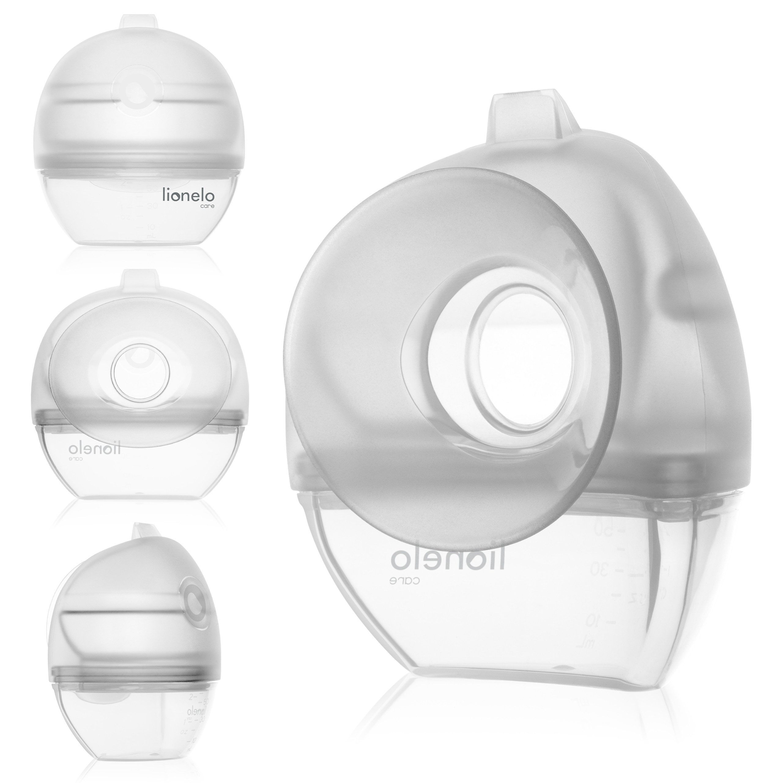 lionelo Milchbehälter MILKY 2IN1, Milchsammler & Handpumpe/60 ml/anatomisches Design