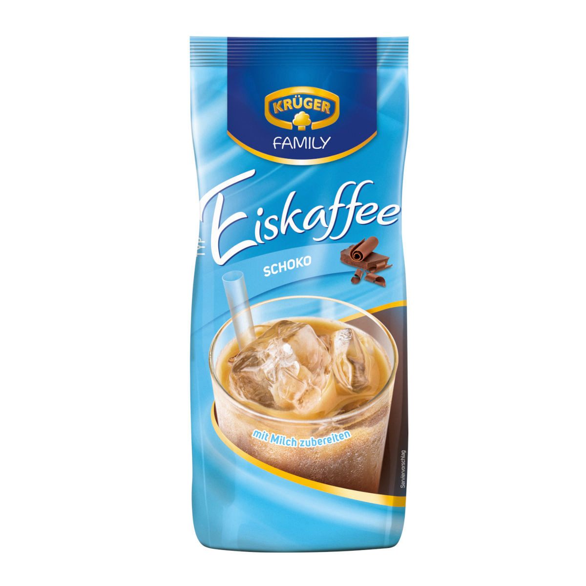 Krüger Kaffee, Krüger Family Eiskaffee Schokoladengeschmack 500g 4er Packung