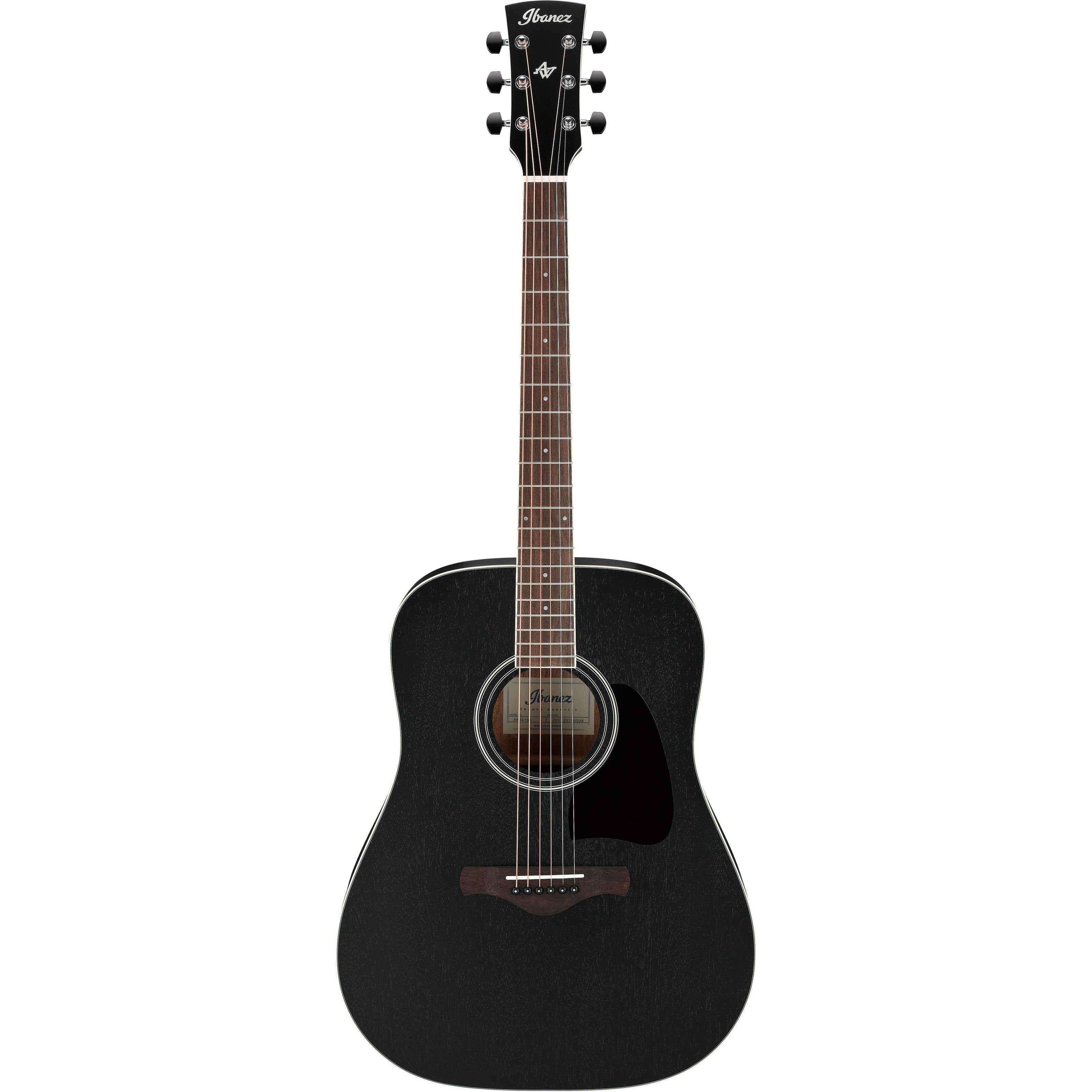 Ibanez Westerngitarre, Westerngitarren, Dreadnought Gitarren, AW84-WK Weathered Black Open Pore - Westerngitarre