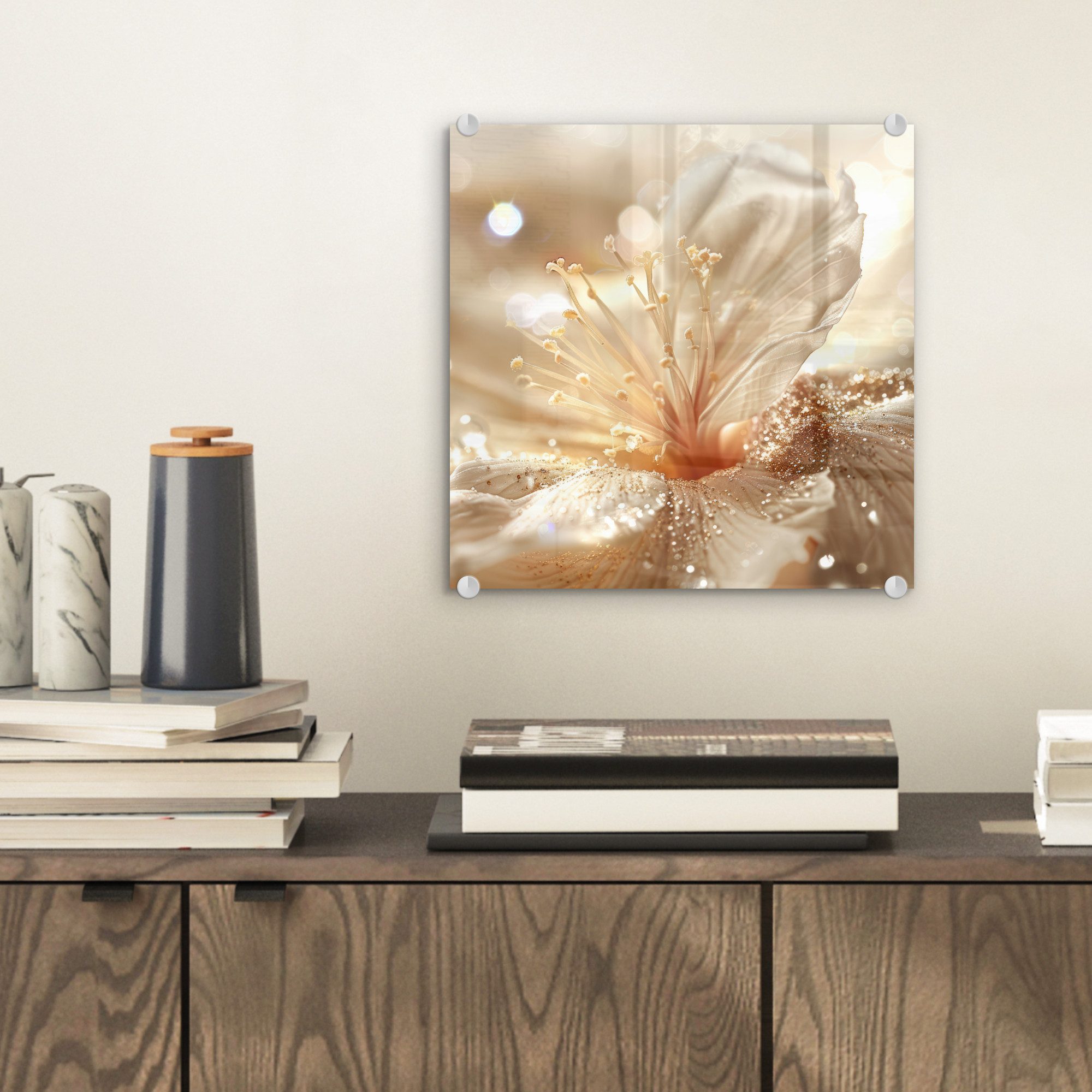 MuchoWow Acrylglasbild Blume - Weiß - günstig online kaufen
