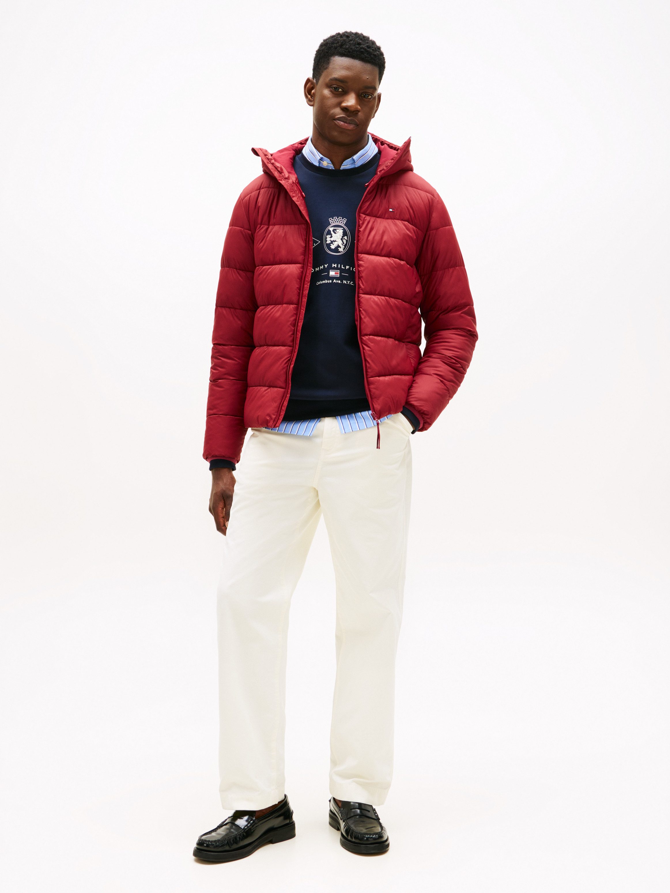 Tommy Hilfiger Steppjacke MID WEIGHT HOODED JACKET Winterjacke, Übergangsjacke