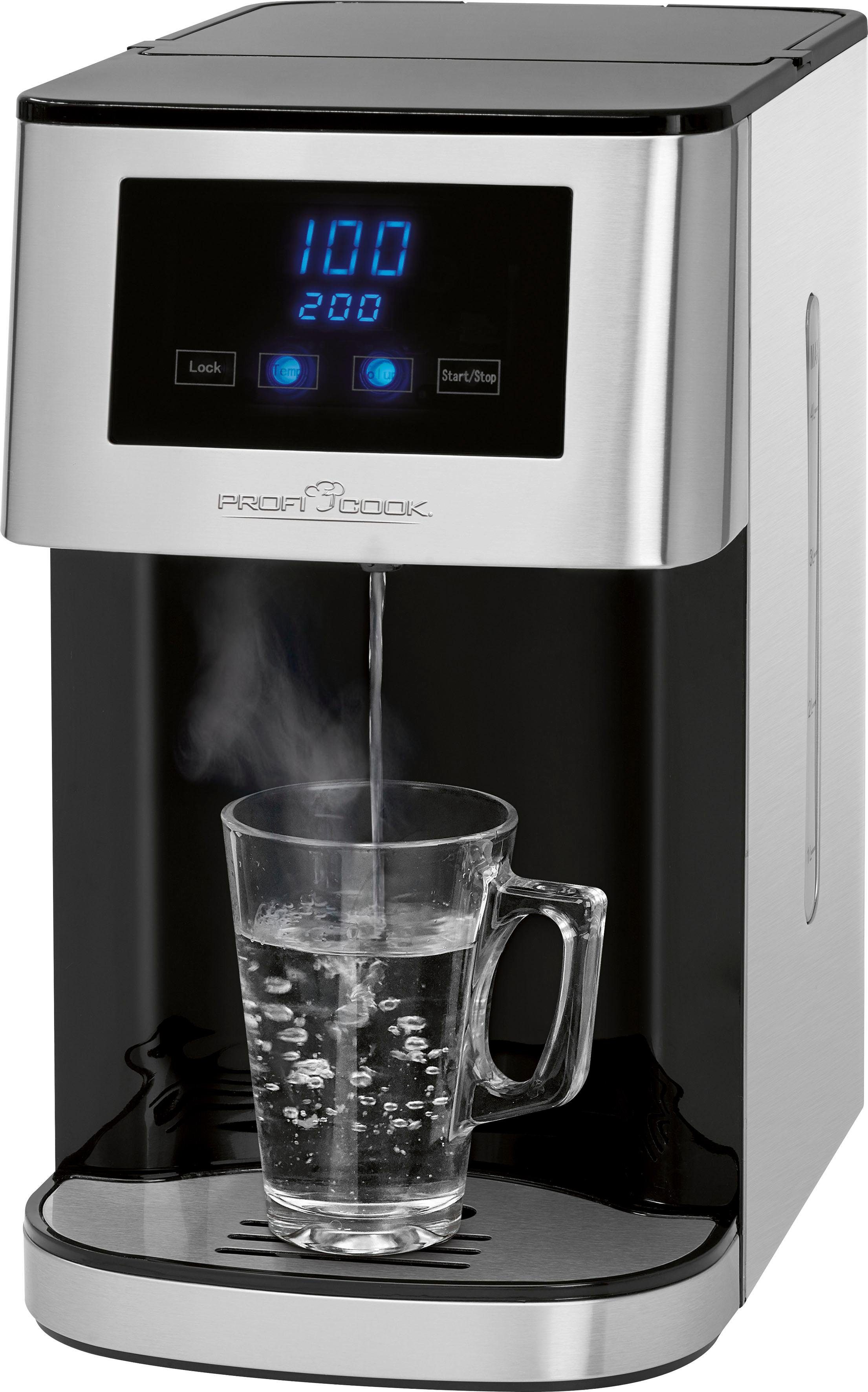 ProfiCook Wasserkocher PC-HWS 1145, 4 l, 2600 W, High Speed Wasserspender -  Heißes Wasser auf Knopfdruck