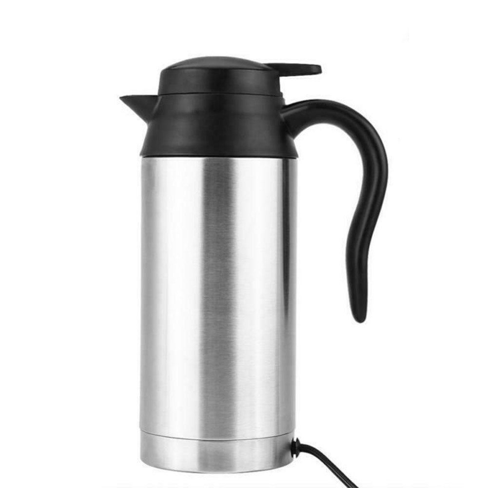 TWSOUL Tasse 750ml 12V/24v Auto-Heizung-Wasserkocher, 750ml aus Edelstahl, isoliert und verbrühungssicher