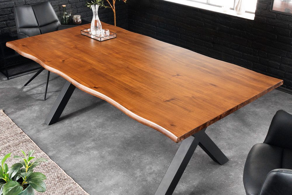 riess-ambiente Baumkantentisch GENESIS 160cm braun/schwarz · günstig online kaufen