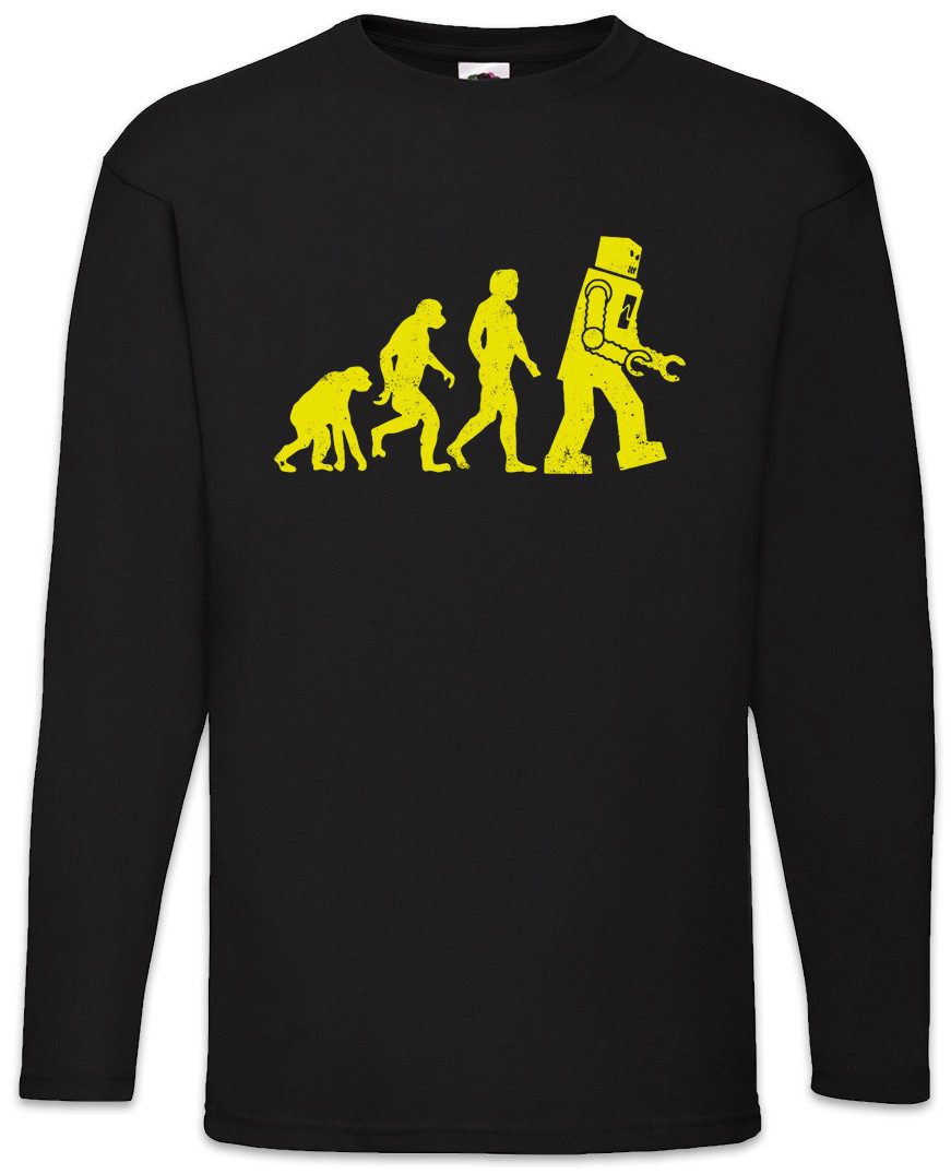 Langarmshirt The Big Black Robot Evolution Langarm T-Shirt Geek Triangle Bang Freak