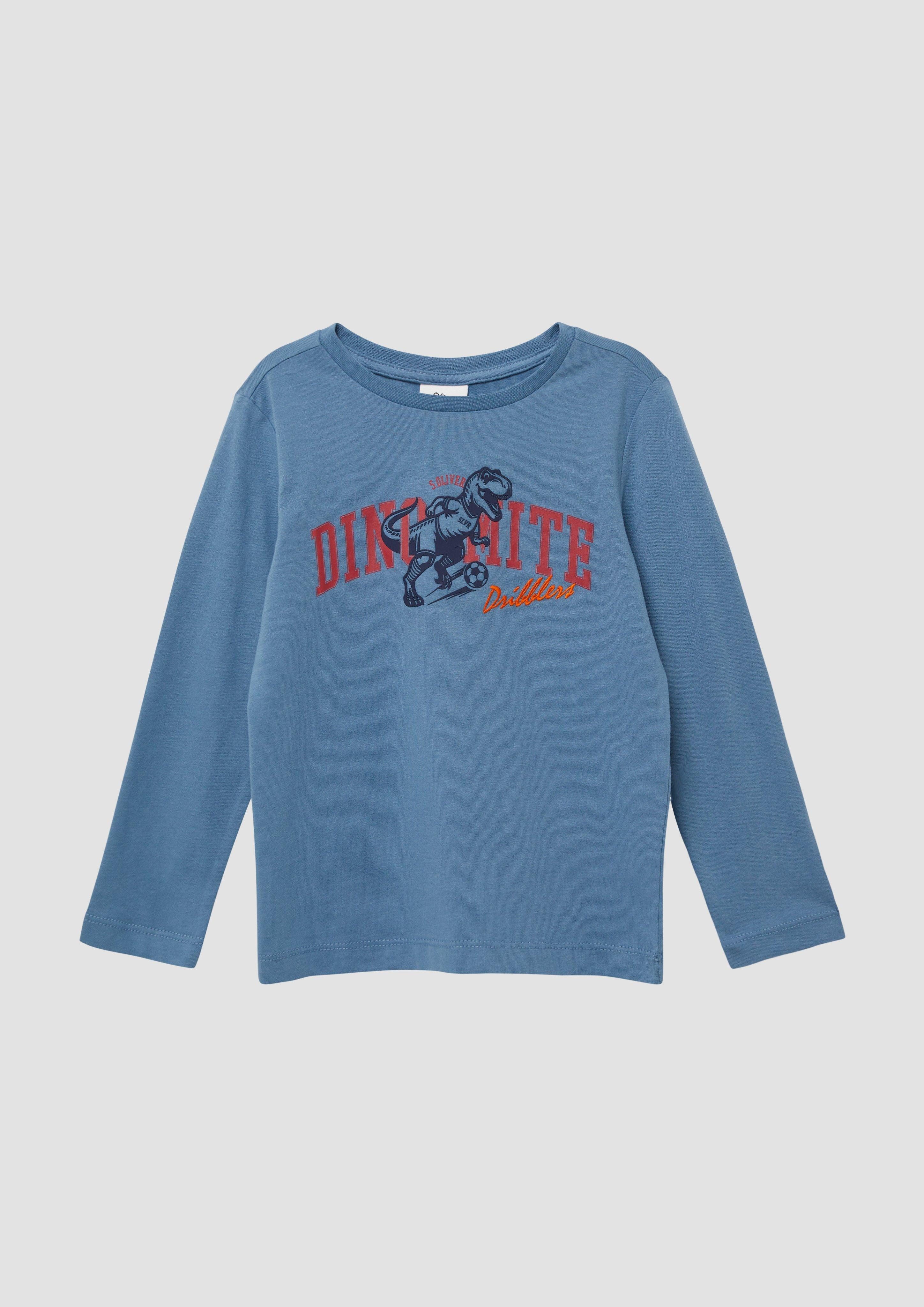 Langarmshirt Baumwoll-Longsleeve mit Frontprint