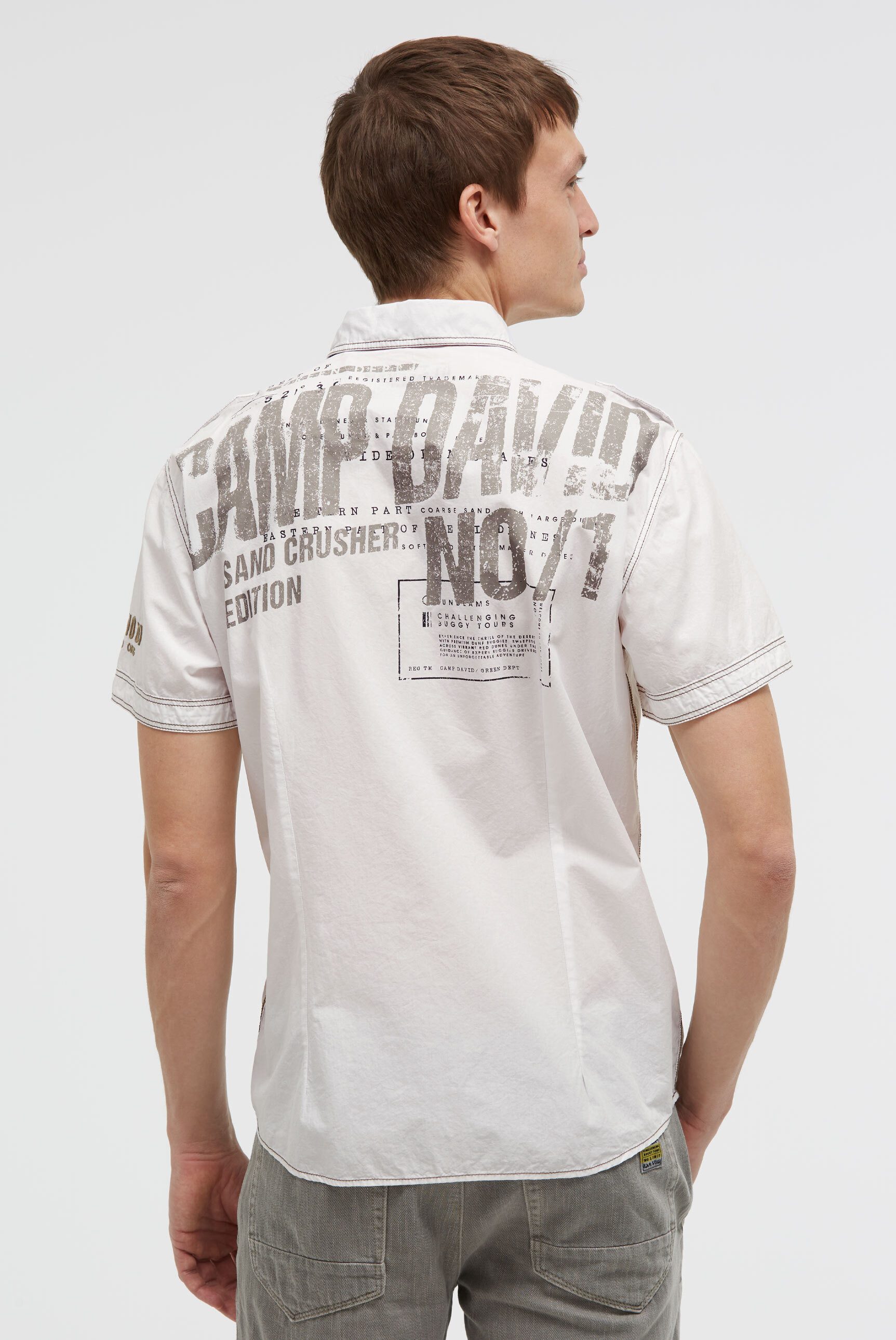 CAMP DAVID Kurzarmhemd mit Kentkragen