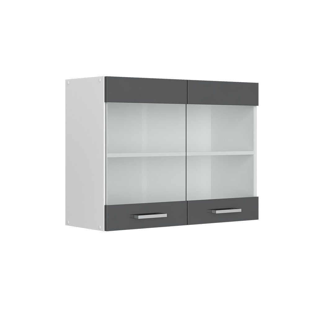 Vicco Glashängeschrank R-Line, Anthrazit Hochglanz/Weiß, 80 günstig online kaufen