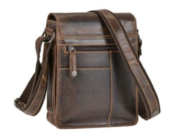 Billy The Kid Umhängetasche Ranger, used Look, Ledertasche, Schultertasche, braun