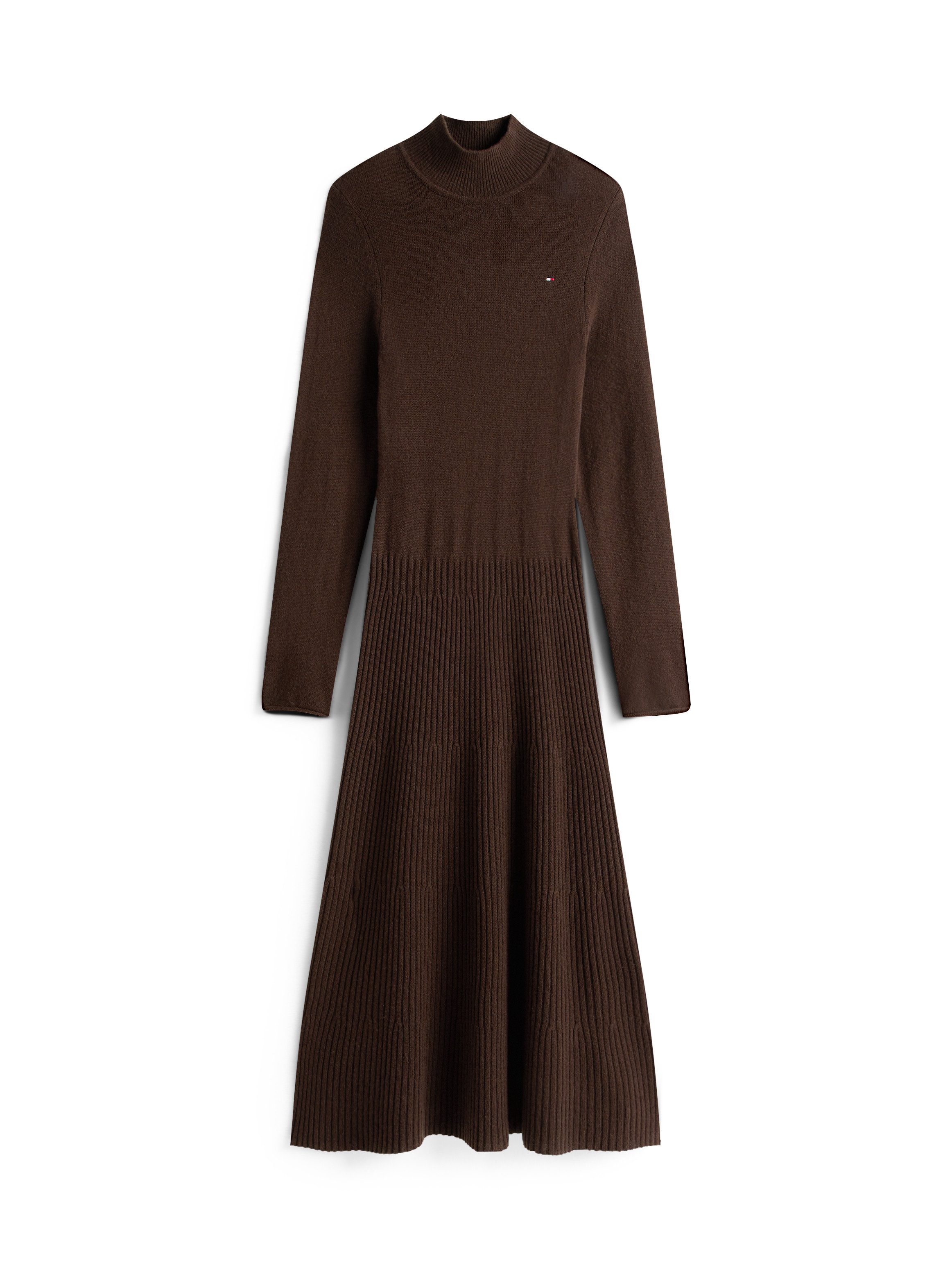 Tommy Hilfiger Strickkleid SOFT WOOL LS MOCK-NK SWT DRESS aus reiner Wolle – Bild 5 von 5