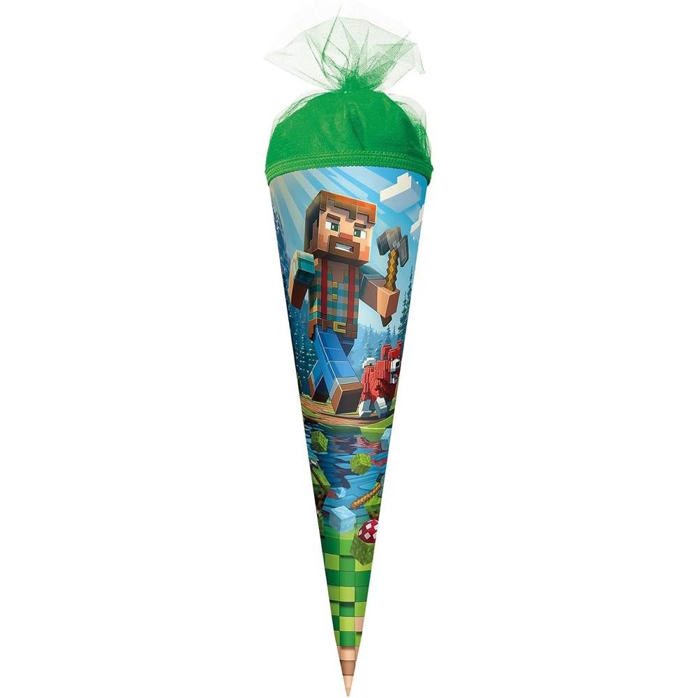 Roth Schultüte Block Game, 50 cm rund, Tüllverschluss