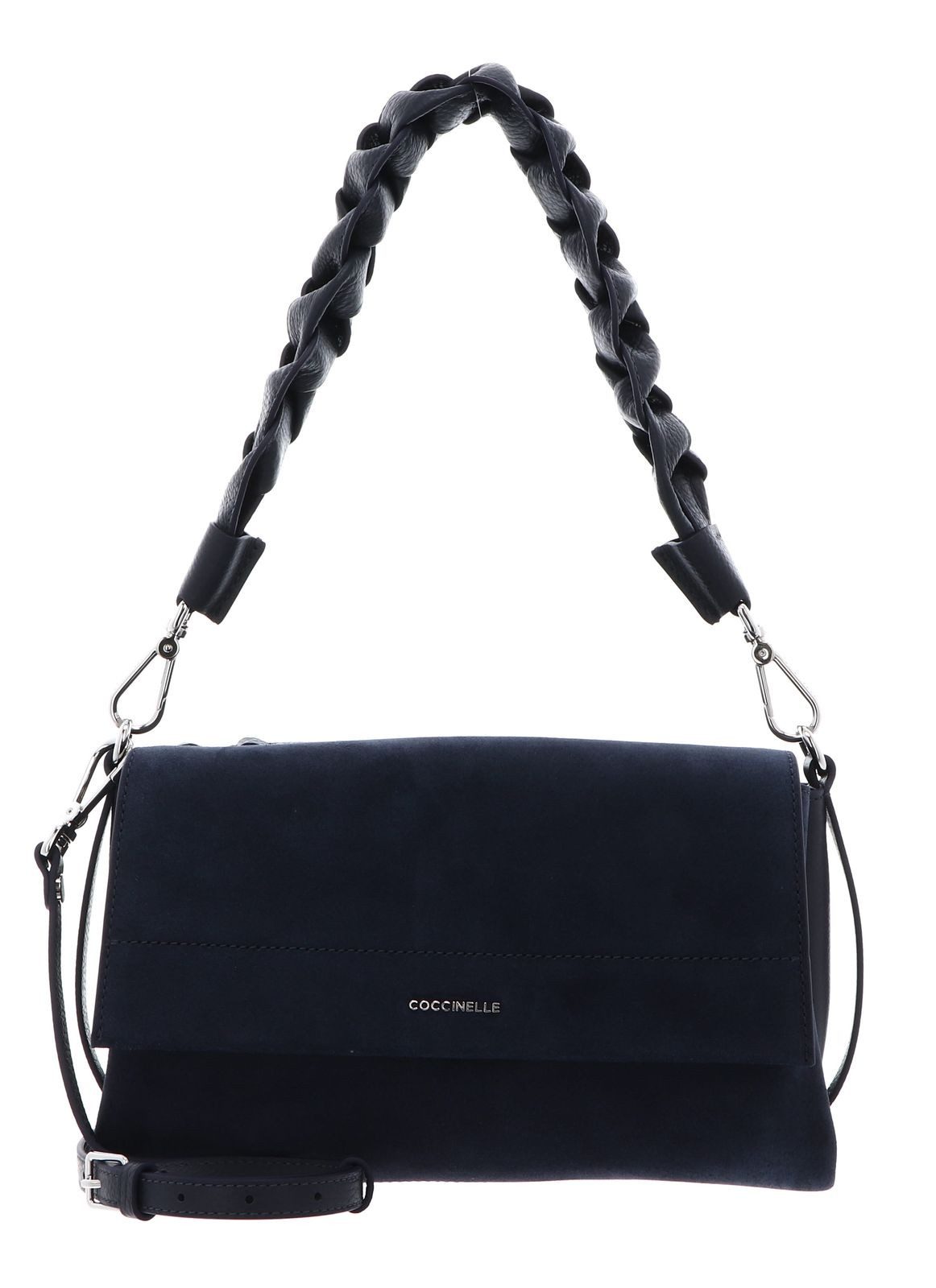 COCCINELLE Schultertasche Shoulder Bag Suede Leather / Grained Lea., aus echtem Rindsleder