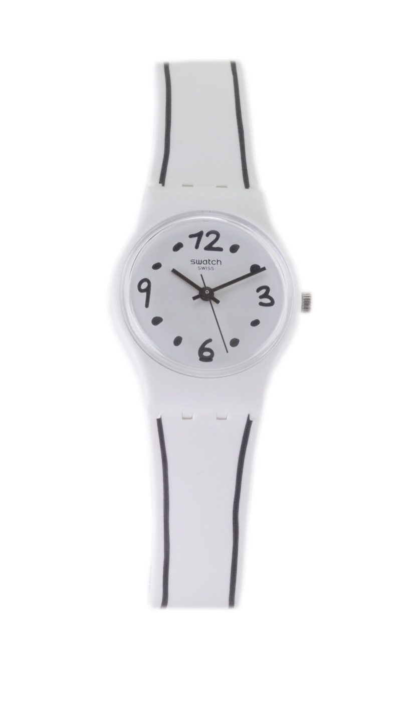 Swatch Quarzuhr Swatch Kinder Quarz Uhr LW162 BLACK BORDER X70, (Silber)