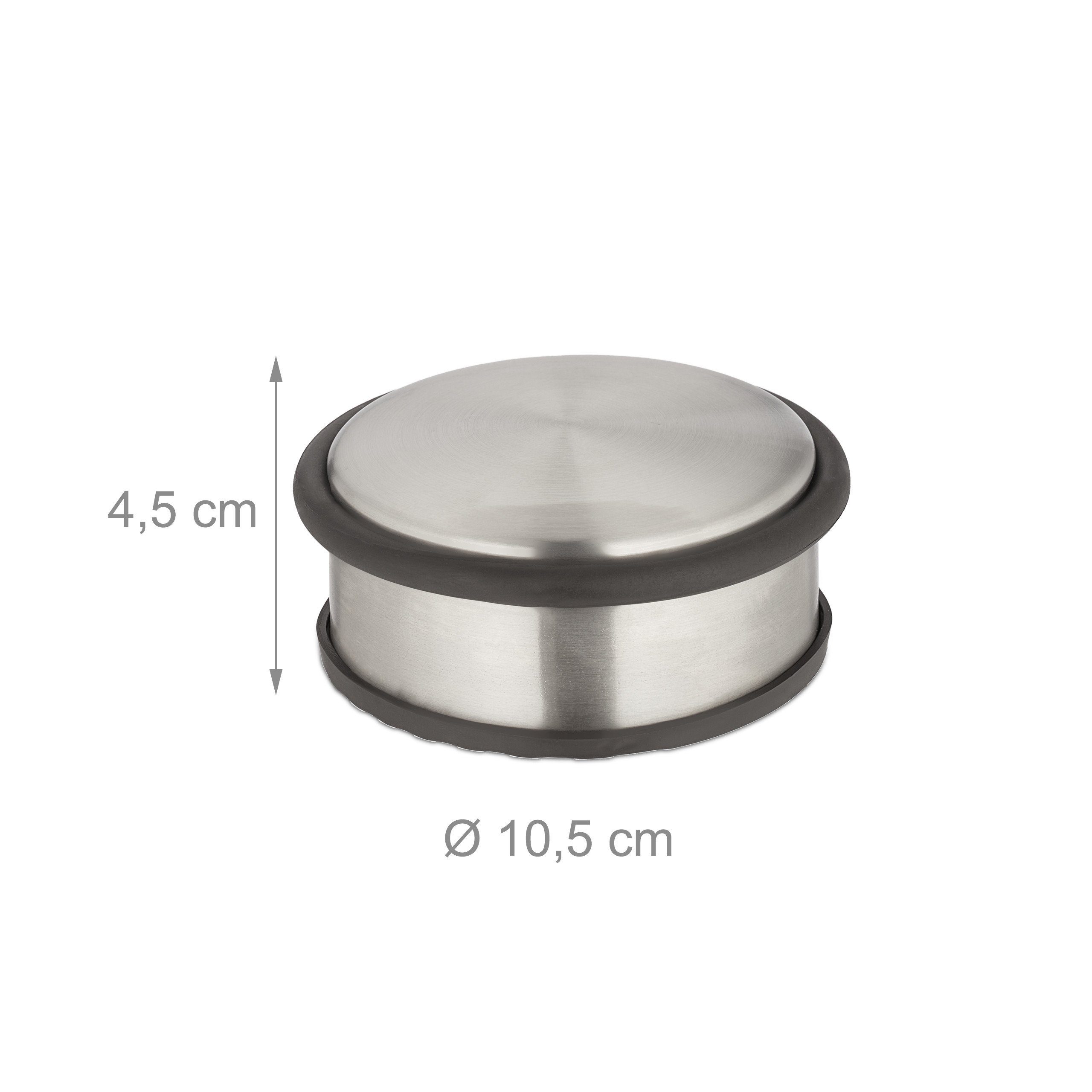 relaxdays Bodentürstopper Edelstahl Türstopper im 4er Set