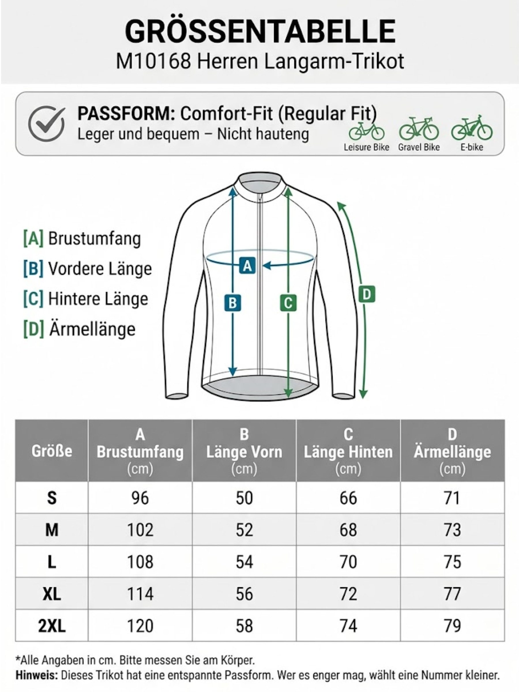 Wulibike Radtrikot Herren Langarm Comfort-Fit, 4 Taschen & Mesh, Olivgrün (1-tlg) atmungsaktiv, feuchtigkeitsableitend und schnelltrocknend – Bild 2 von 5