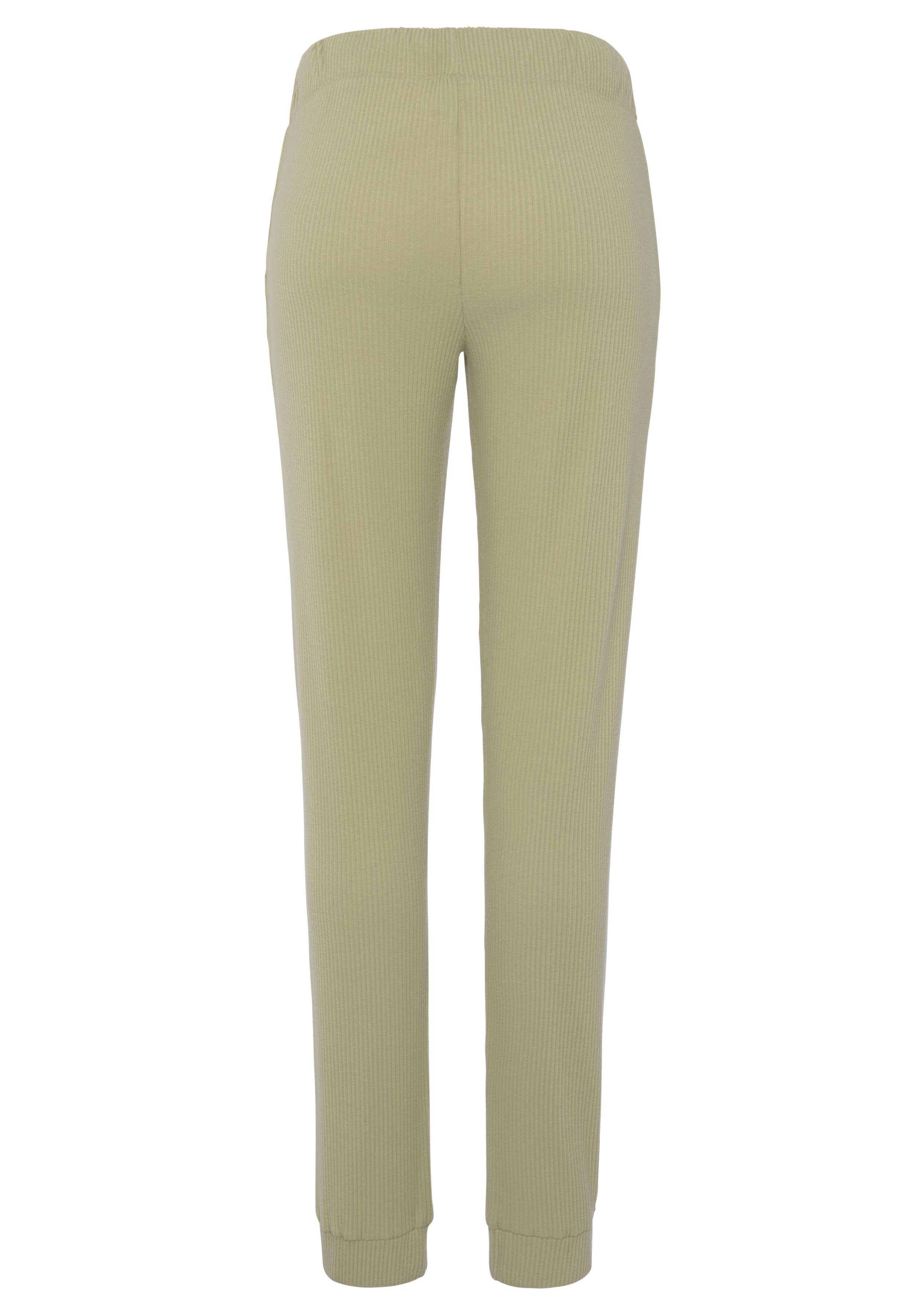 s.Oliver Relaxhose Sweathose aus Ripp-Qualität mit Einrifftaschen, Loungewear – Bild 4 von 5