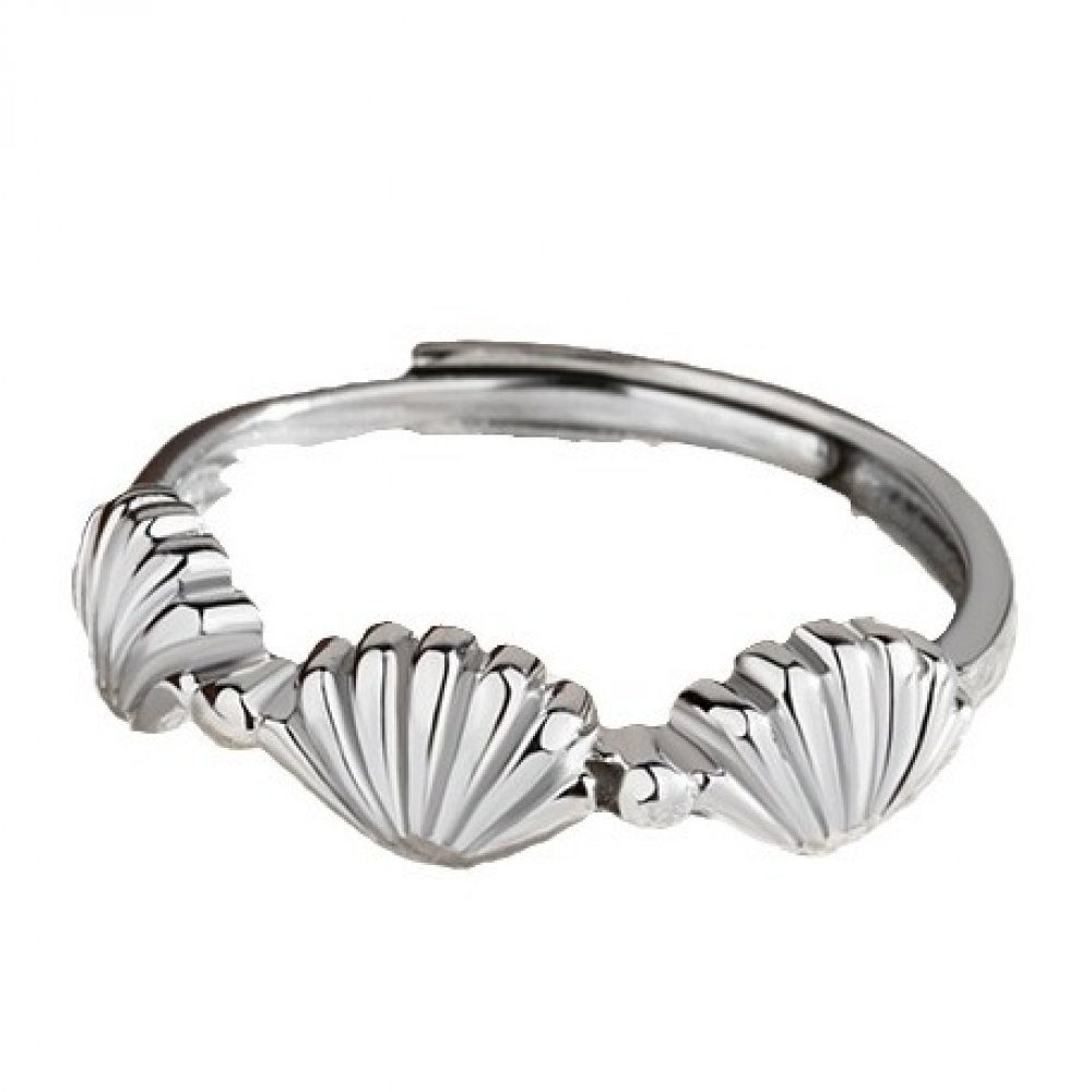 Invanter Fingerring S925 Sterling Silber Shell Ring Damen Vielseitige Öffnung, inkl.Geschenkbo | Fingerringe